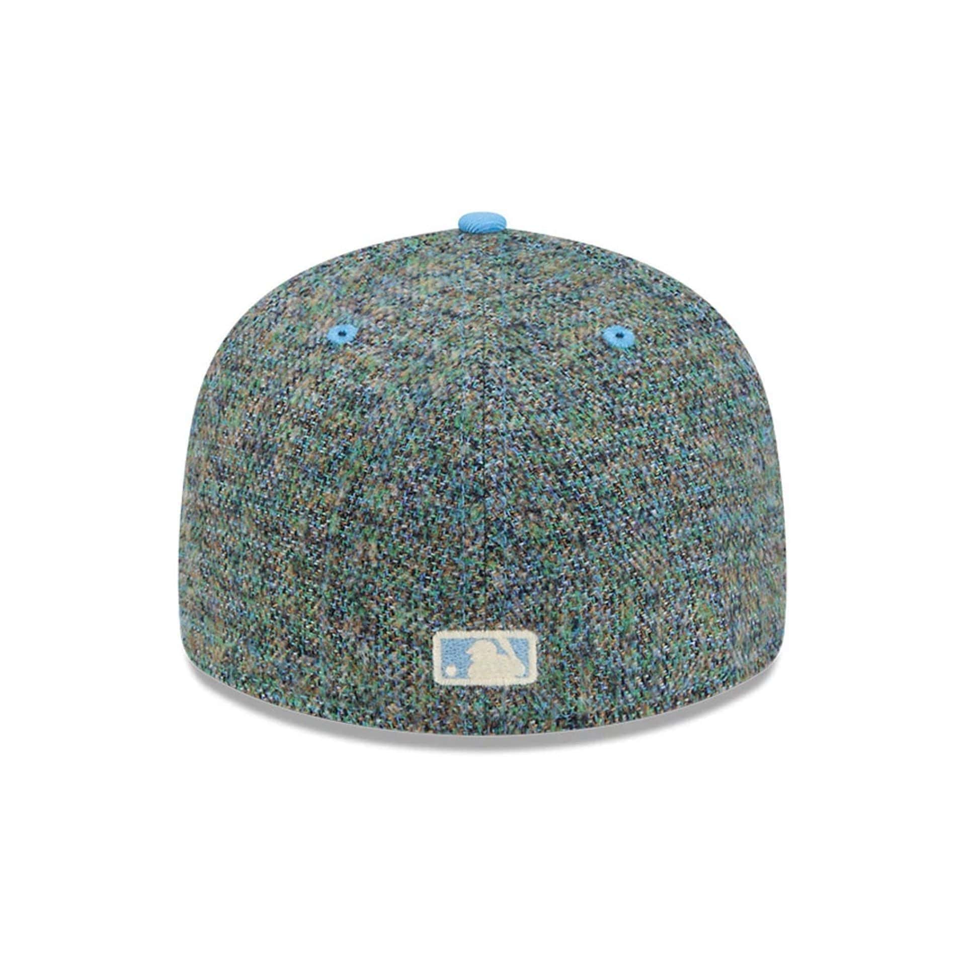 LA Dodgers MLB Tweedy Cotton Pastel Blue 59FIFTY Fitted Cap - Image 7