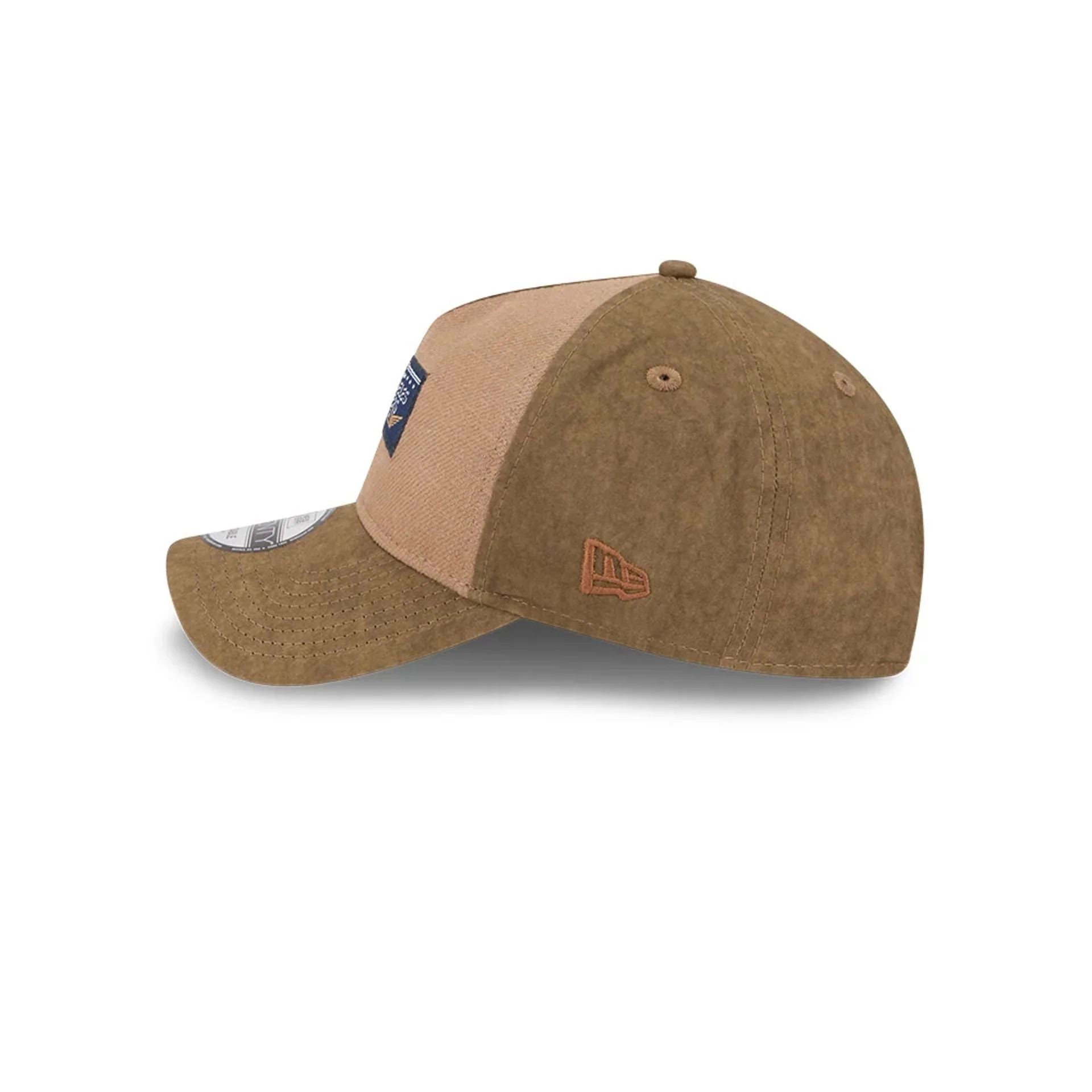 LA Dodgers MLB Utility Linen Open Brown 9TWENTY A-Frame Adjustable Cap - Image 5
