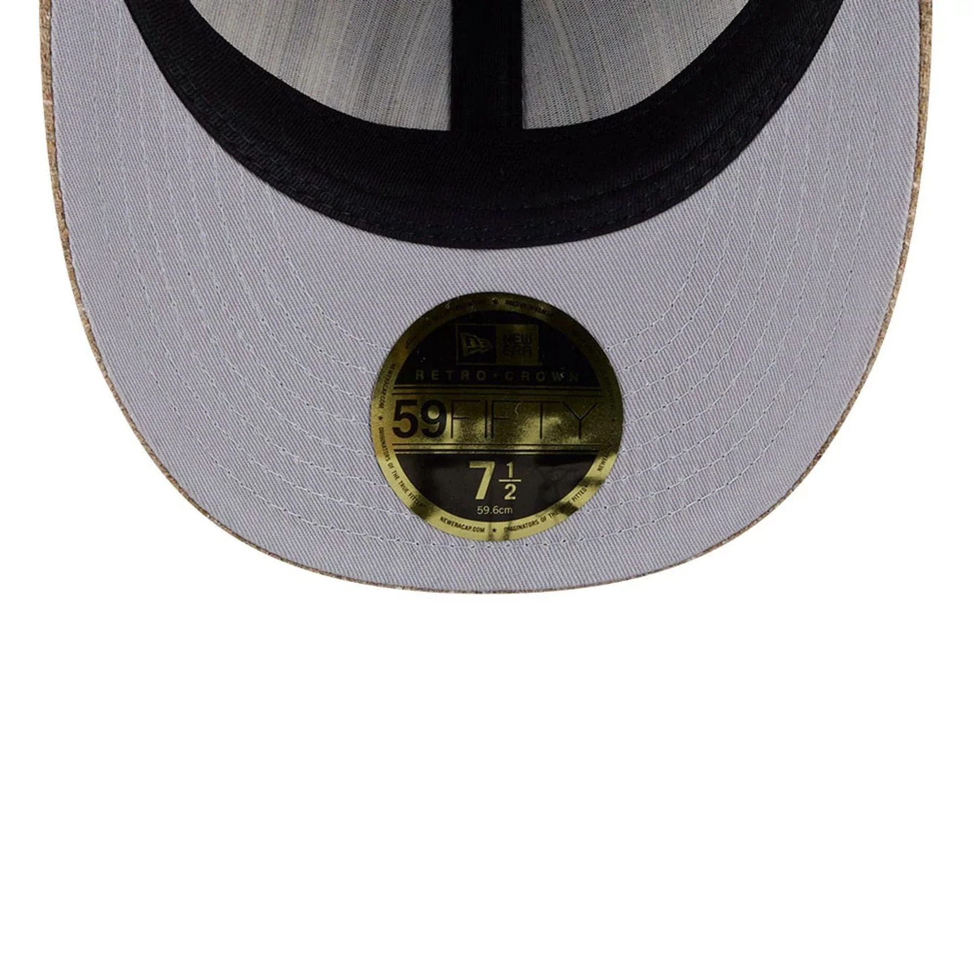 LA Dodgers MLB Vintage Tweed Open Blue Retro Crown 59FIFTY Fitted Cap - Image 2