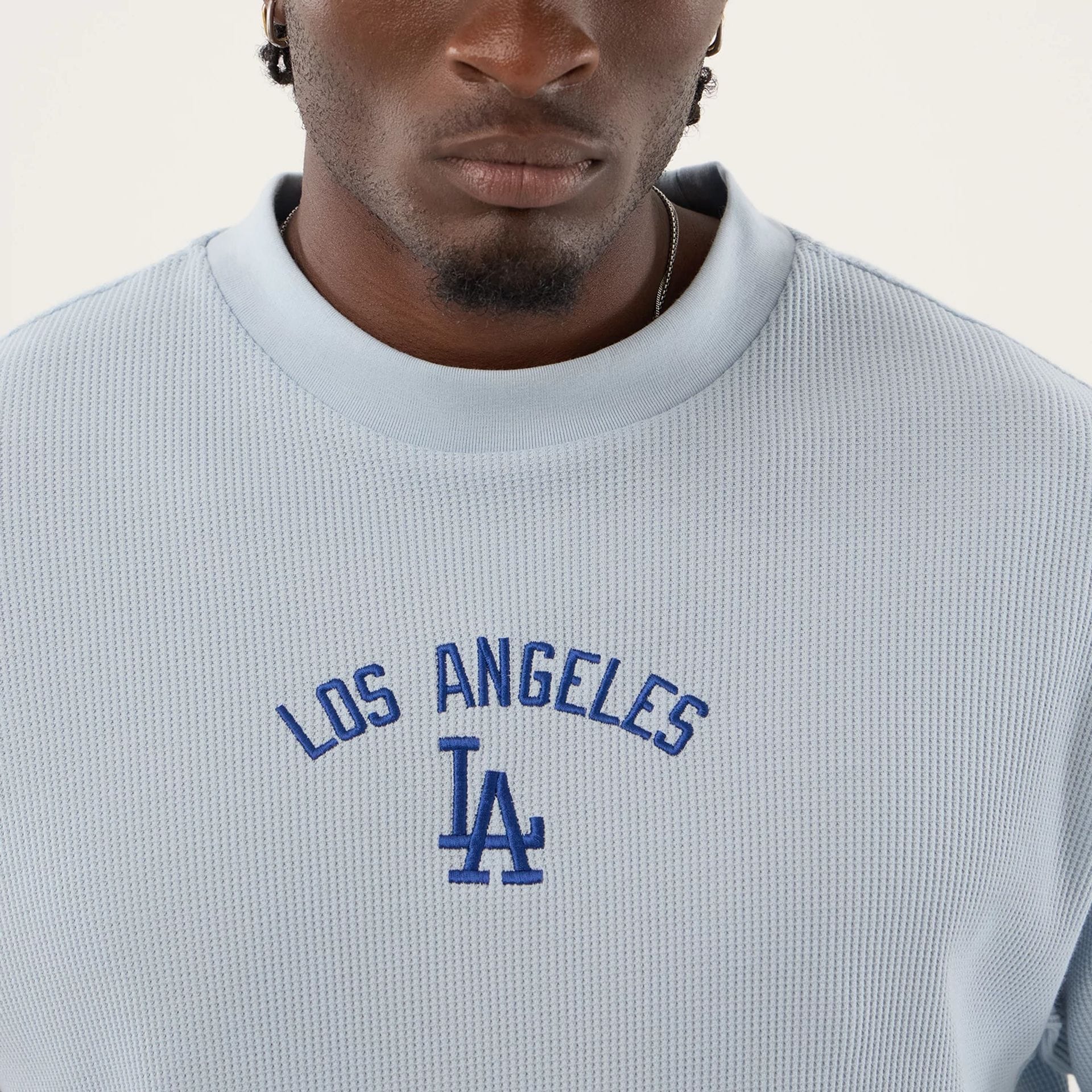 LA Dodgers MLB Waffle Pastel Blue T-Shirt - Image 6