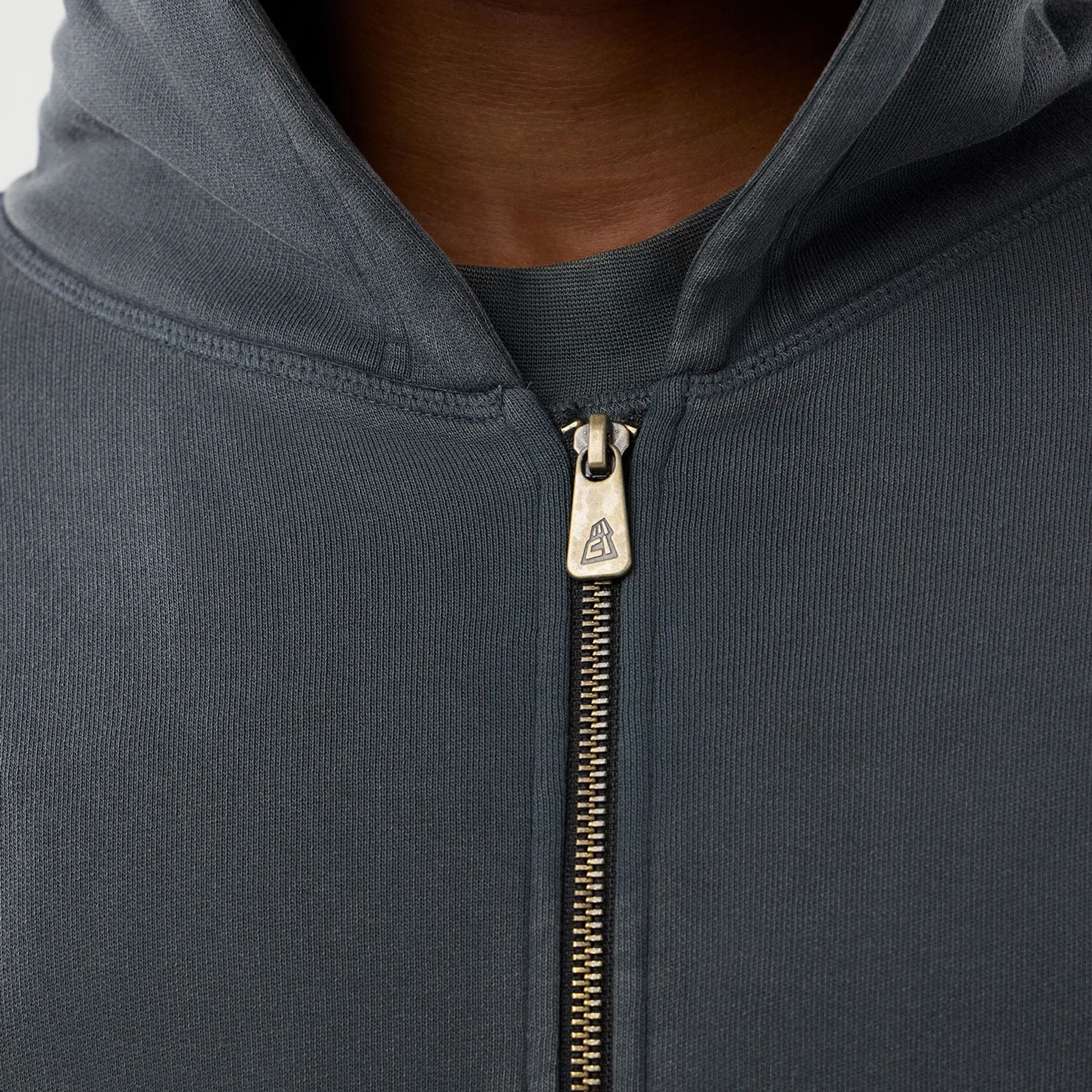 LA Dodgers MLB Washed Dark Grey Full Zip Hoodie - Image 5