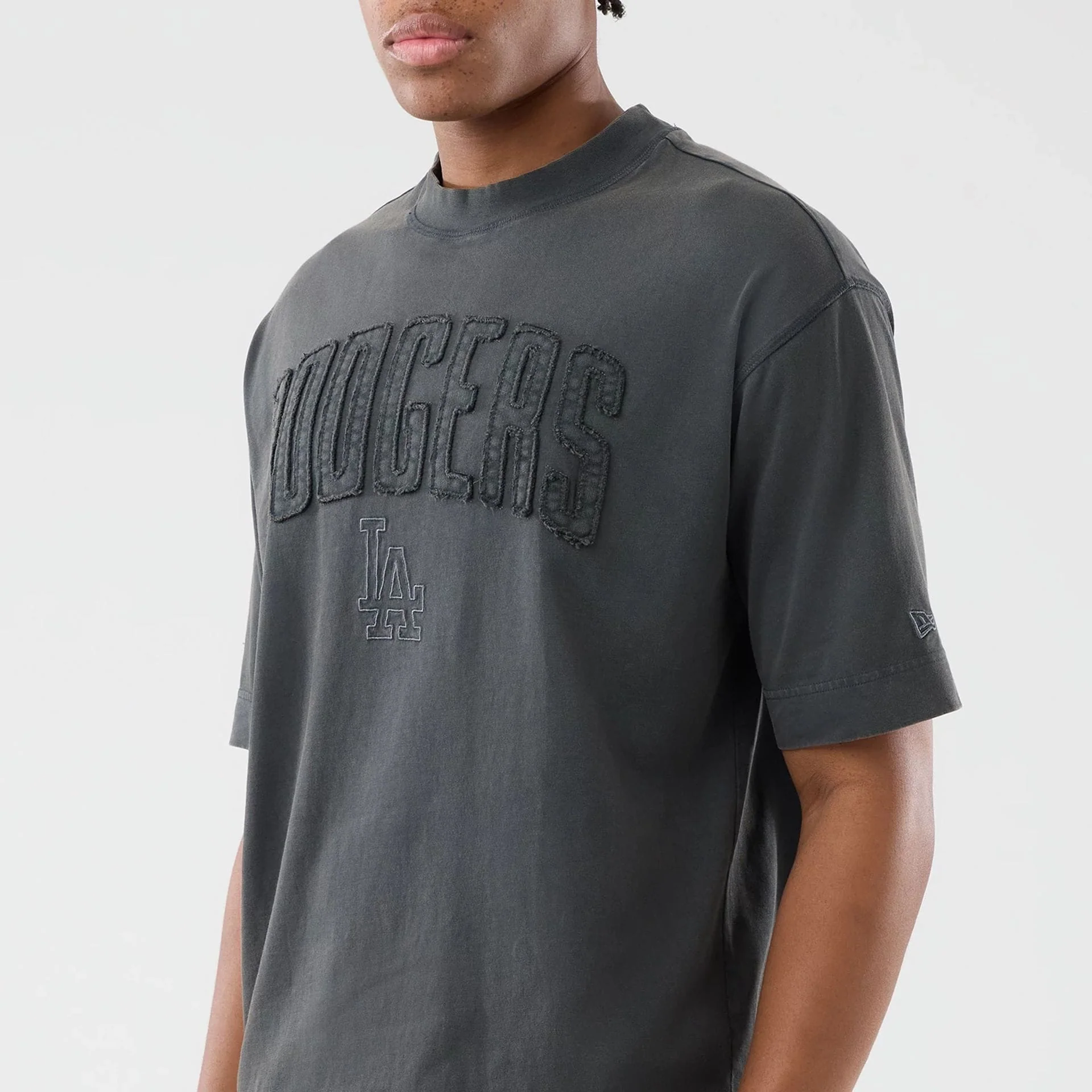 LA Dodgers MLB Washed Dark Grey T-Shirt - Image 3