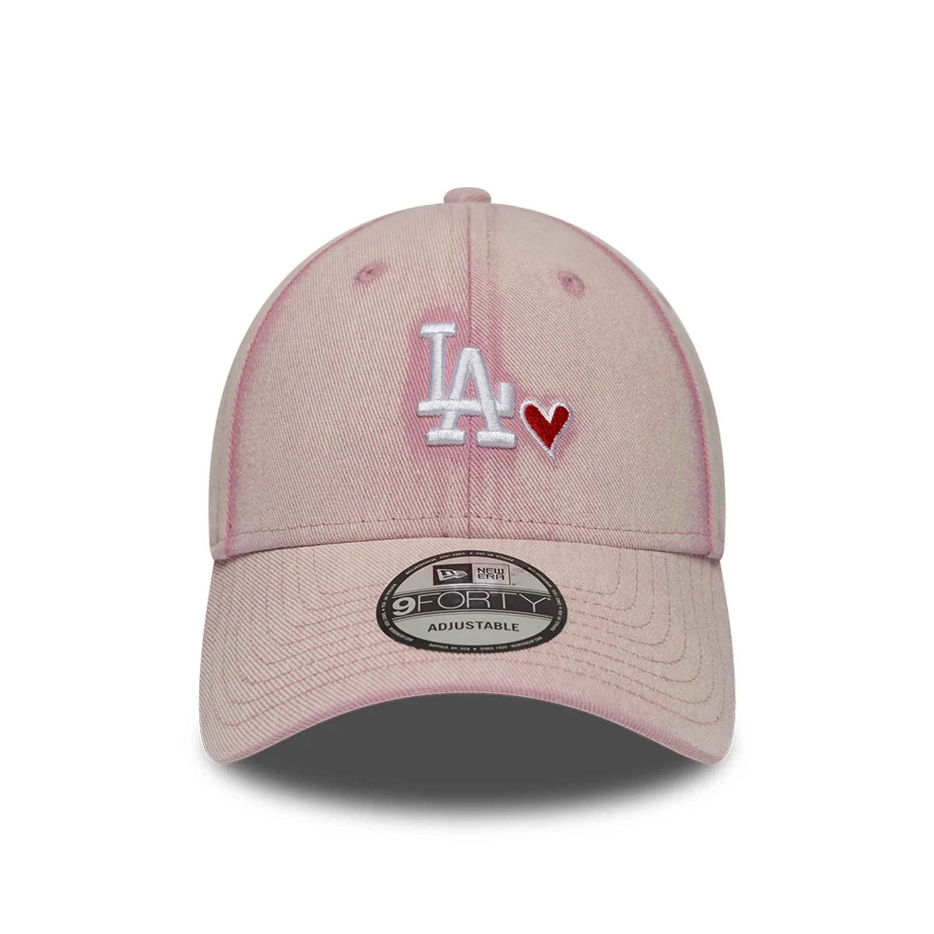 LA Dodgers MLB Washed Denim Pastel Pink 9FORTY Adjustable Cap - Image 2