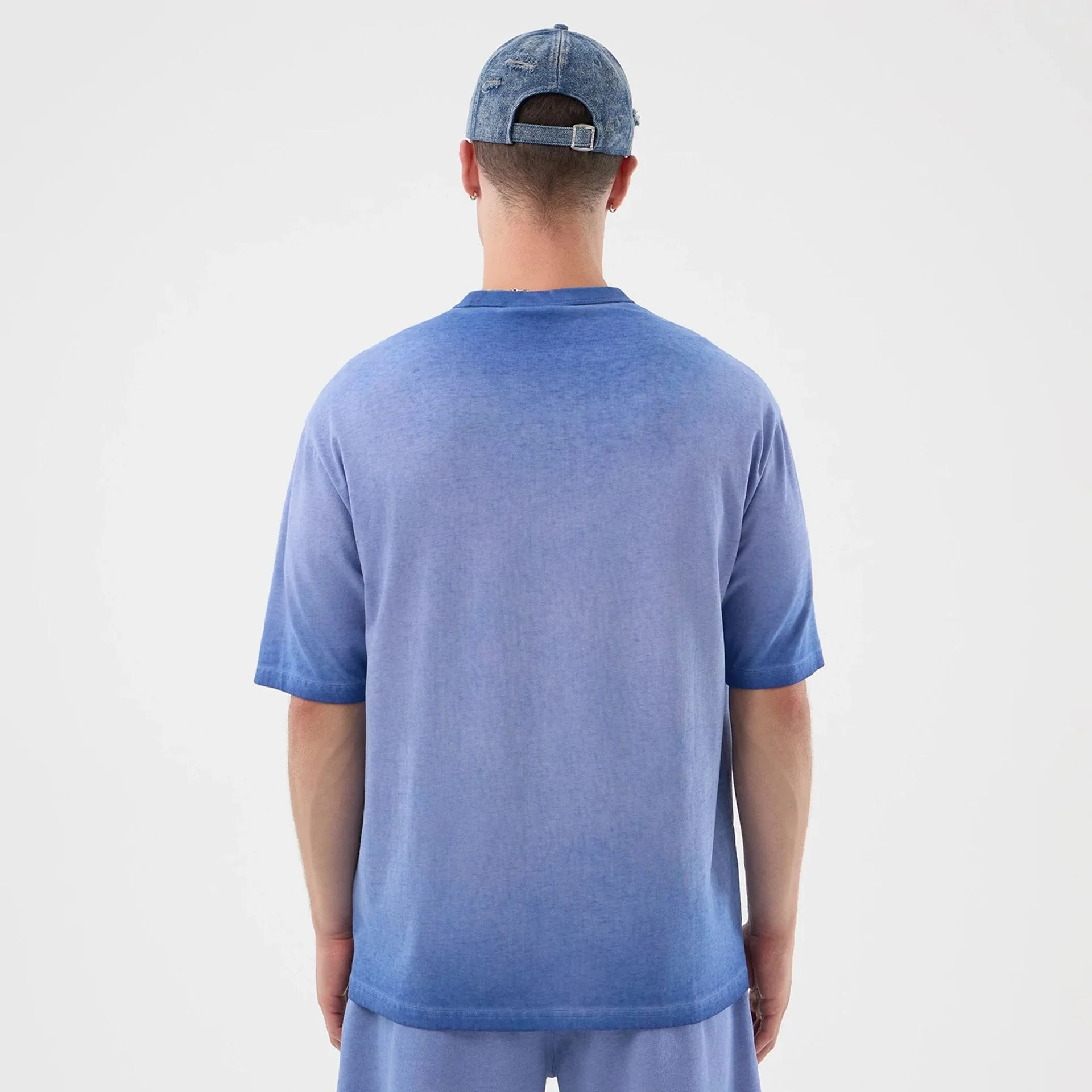 LA Dodgers MLB Washed Logo Pastel Blue T-Shirt - Image 2
