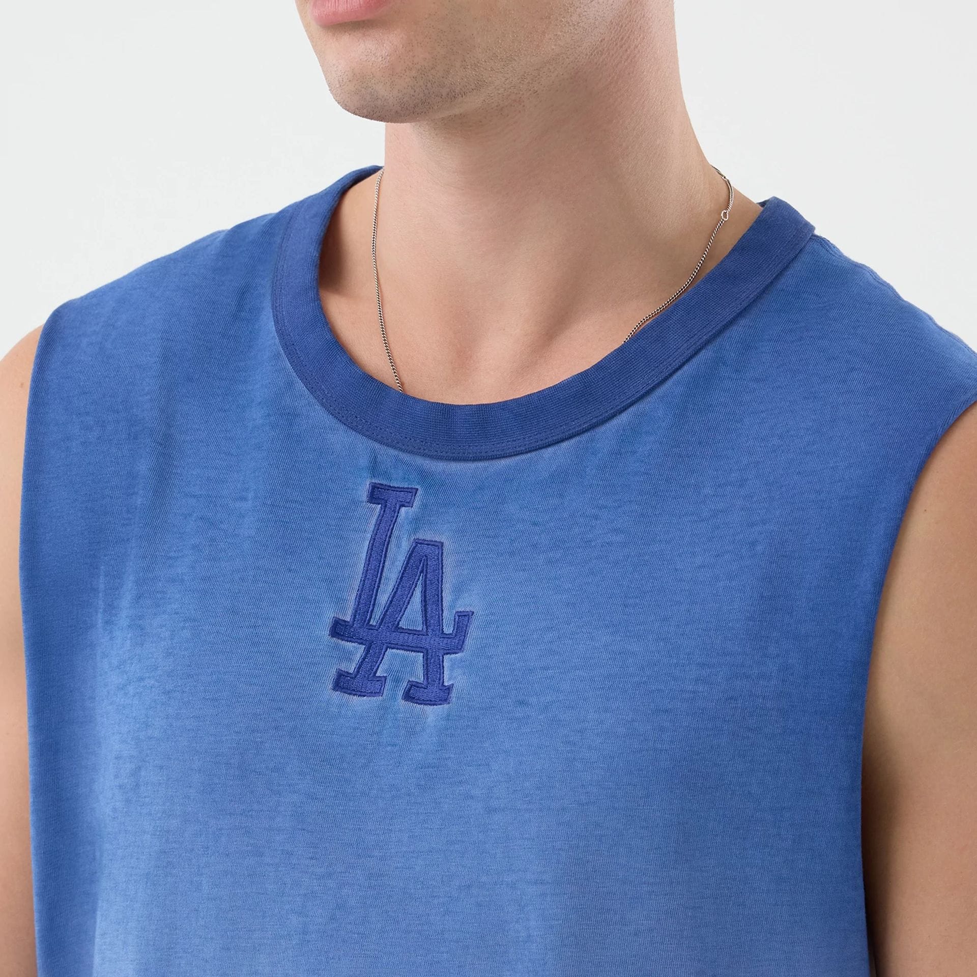 LA Dodgers MLB Washed Logo Pastel Blue Vest - Image 4