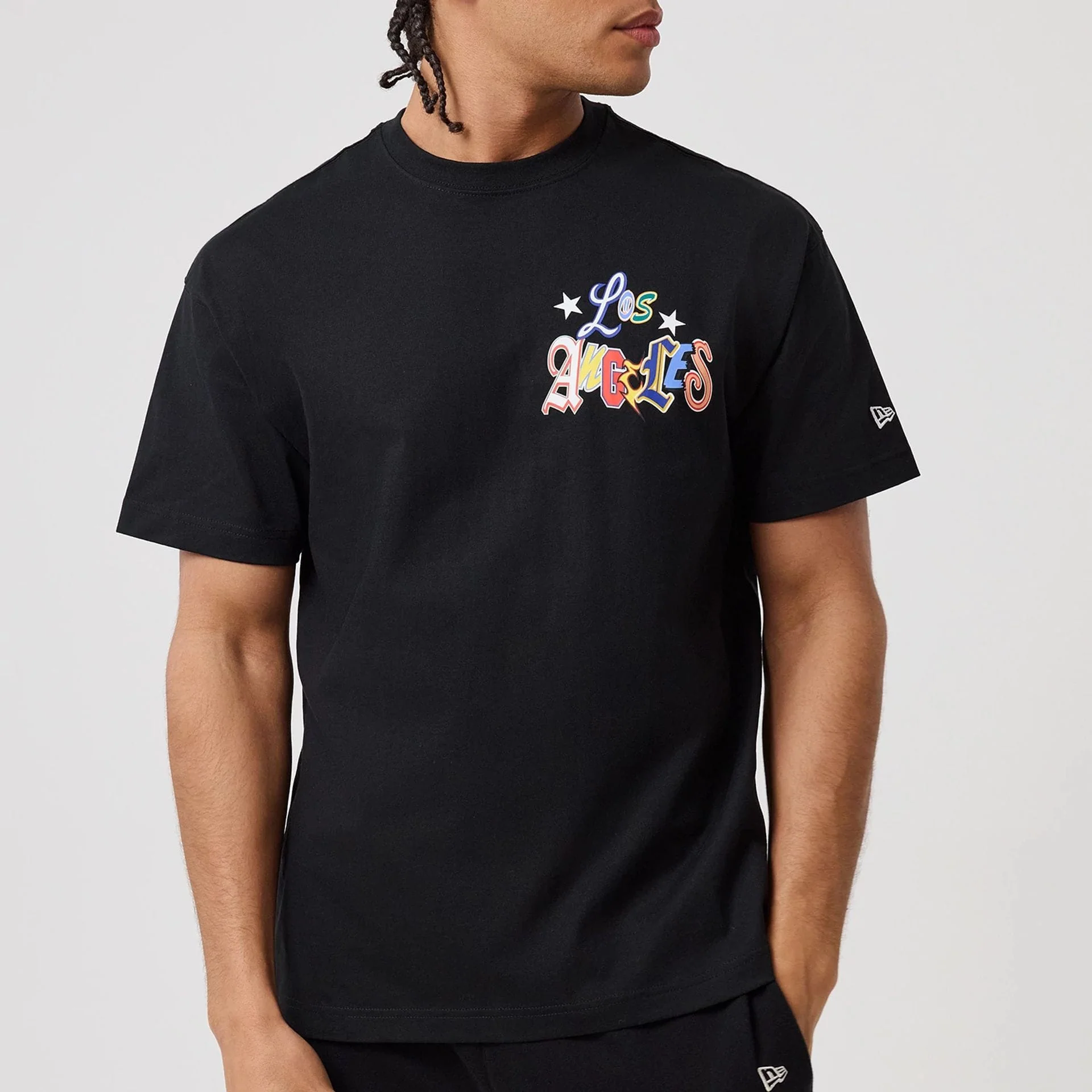 LA Dodgers MLB Word Art Black T-Shirt - Image 3