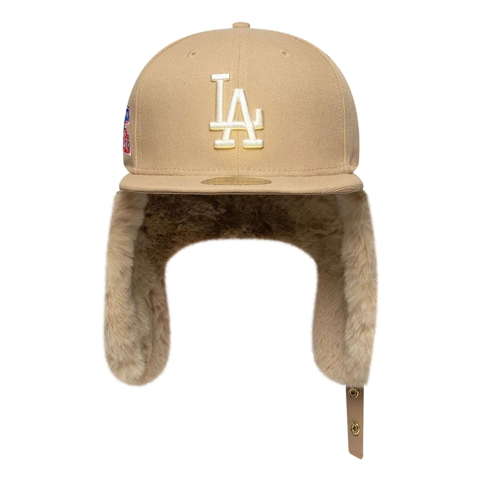 LA Dodgers MLB World Series Light Beige Dogear 59FIFTY Fitted Cap - Image 8