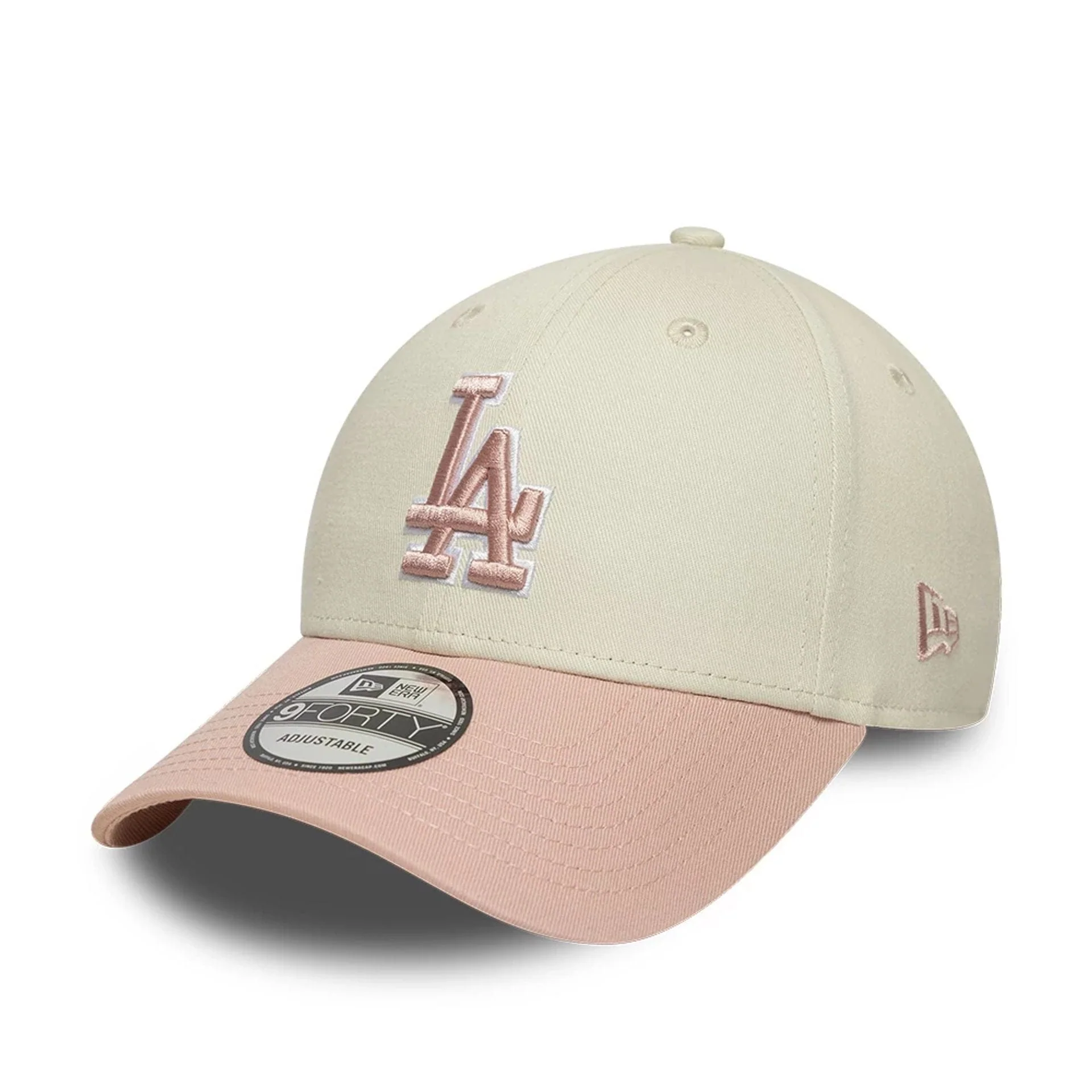 LA Dodgers MLB World Series Patch Light Beige 9FORTY Adjustable Cap - Image 3