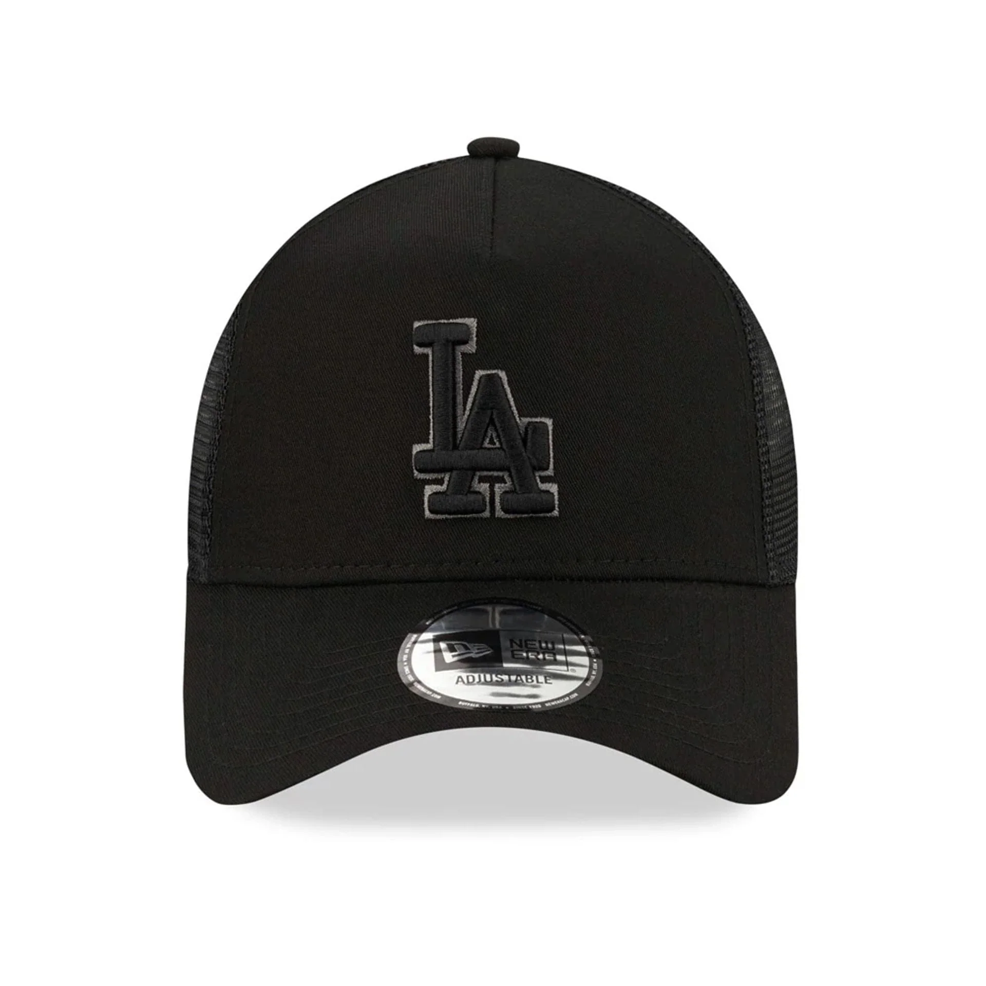 LA Dodgers Tonal Black A-Frame Trucker Cap - Image 2