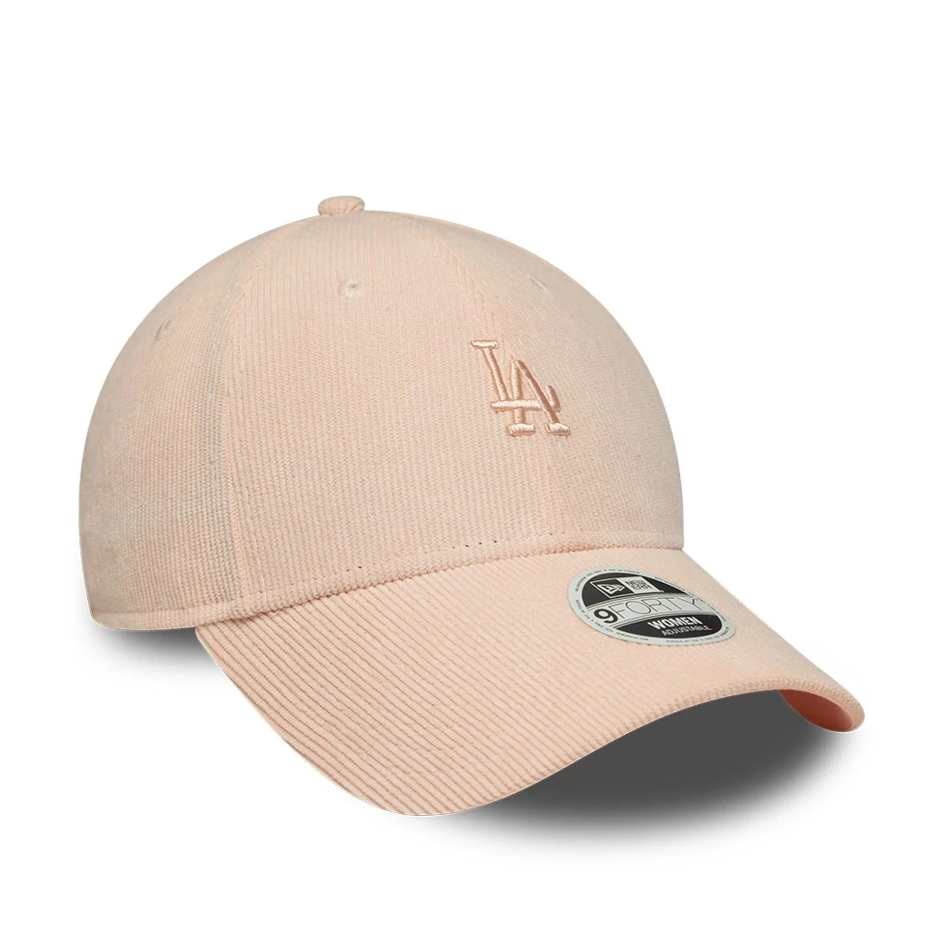 LA Dodgers Womens MLB Cord Pastel Pink 9FORTY Adjustable Cap - Image 3