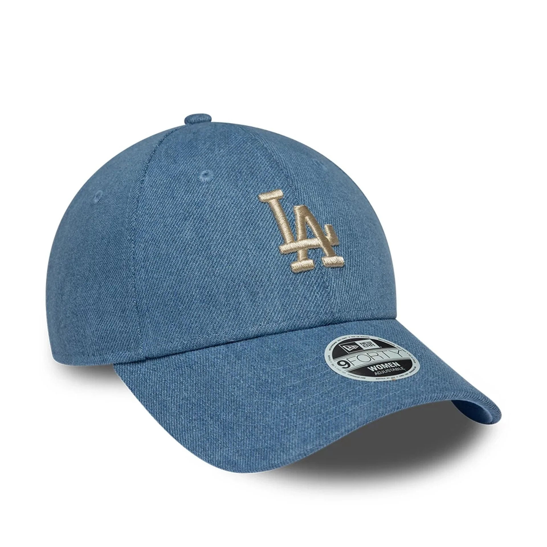 LA Dodgers Womens MLB Denim Pastel Blue 9FORTY Bowback Adjustable Cap - Image 4