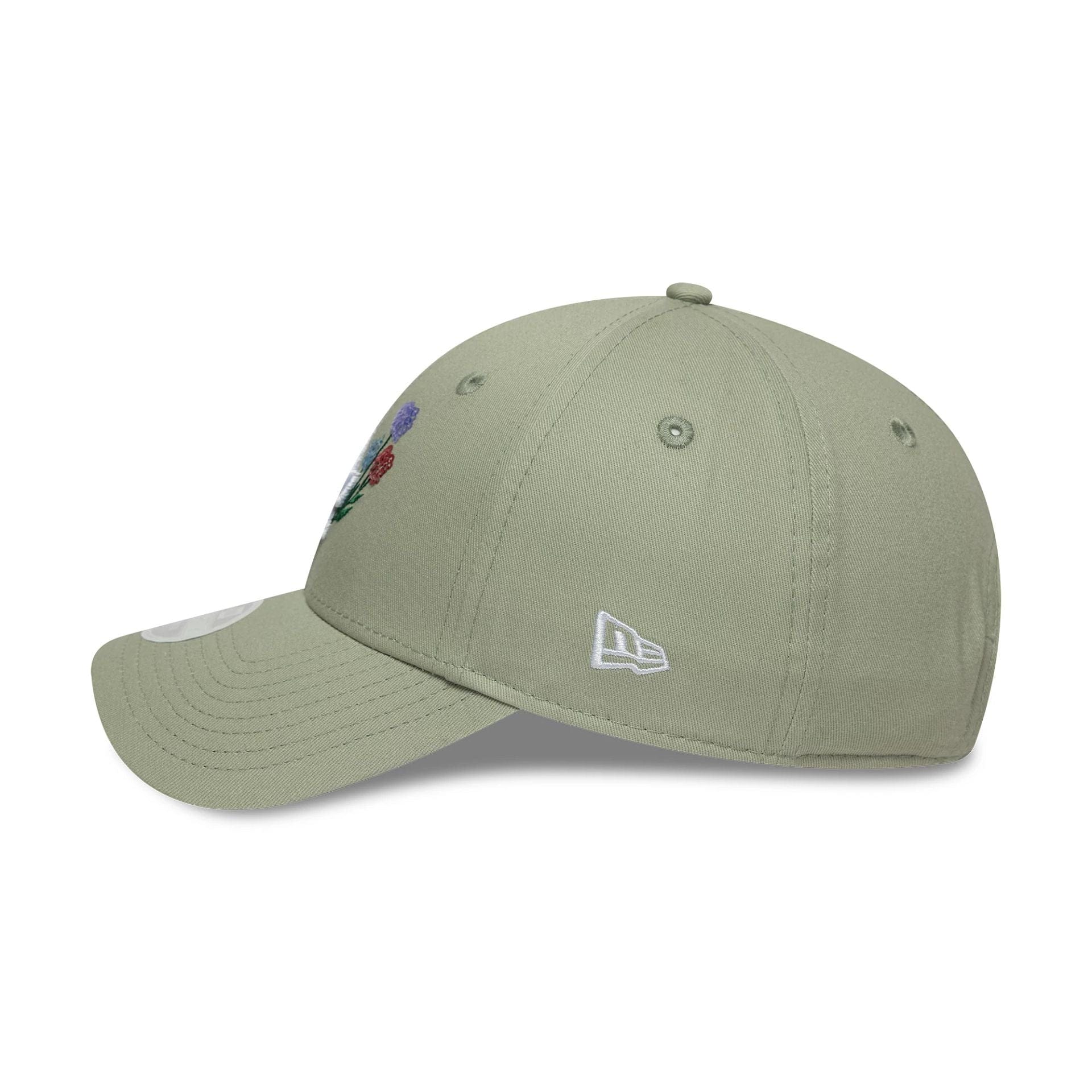 LA Dodgers Womens MLB Floral Pastel Green 9FORTY Cap - Image 6
