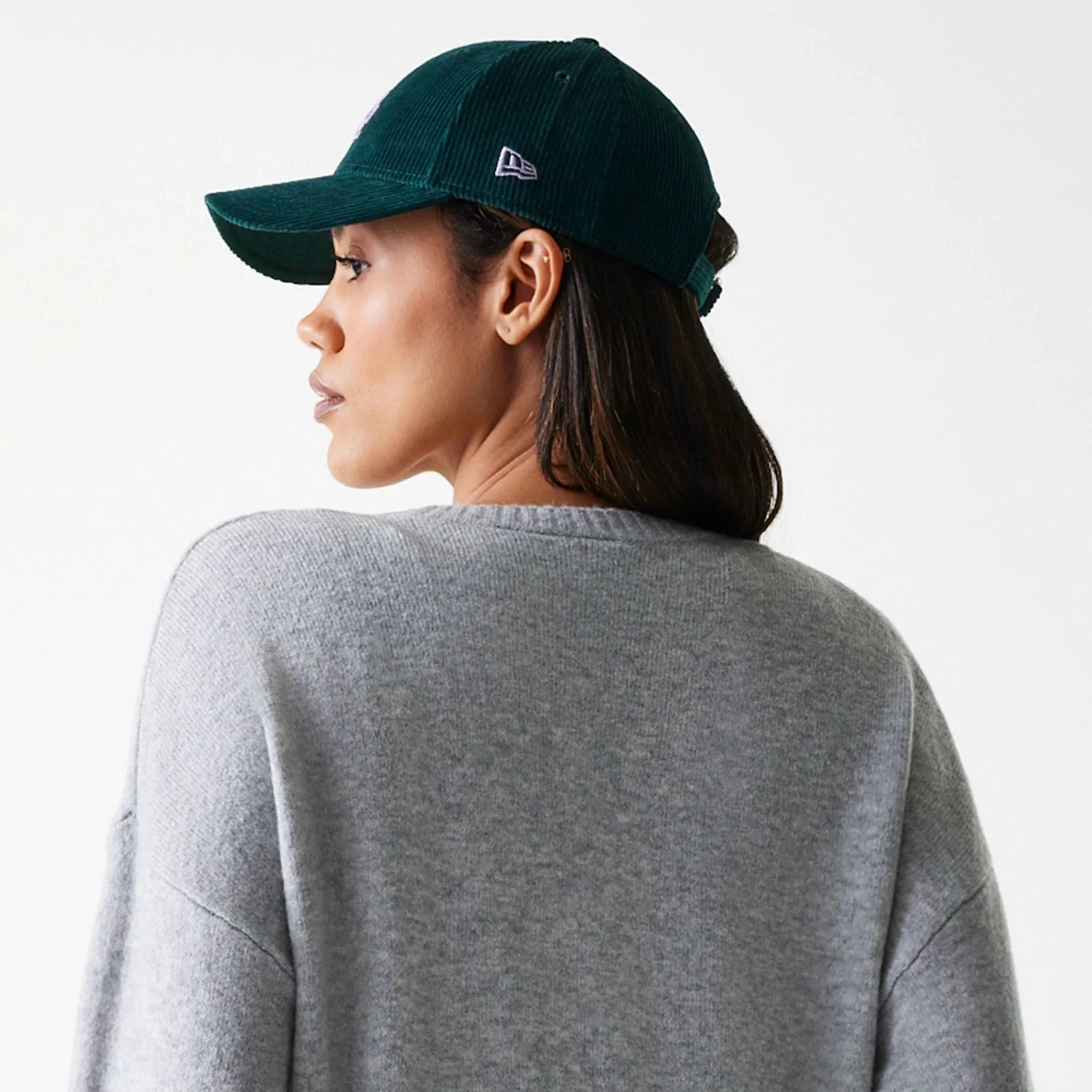 LA Dodgers Womens MLB Knit Grey Crew Neck Sweater - Image 5