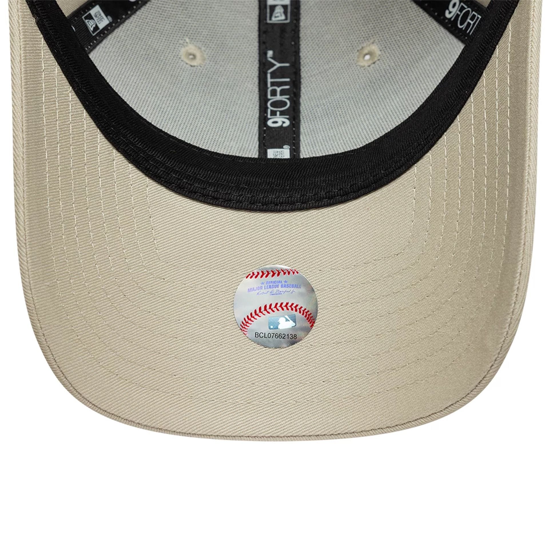 LA Dodgers Womens MLB League Essential Light Beige 9FORTY Adjustable Cap - Image 5