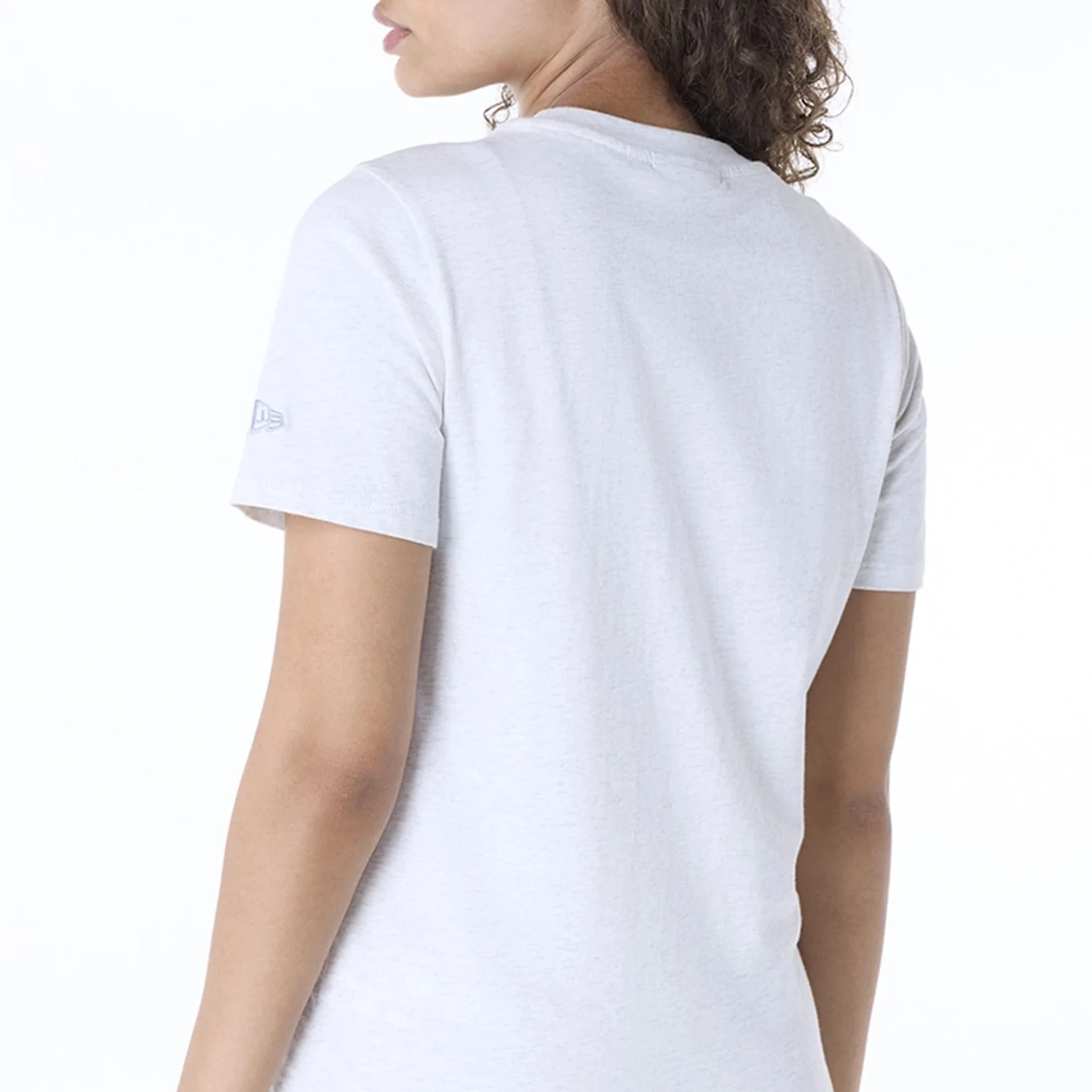 LA Dodgers Womens MLB League Essential Pastel Grey T-Shirt - Image 4