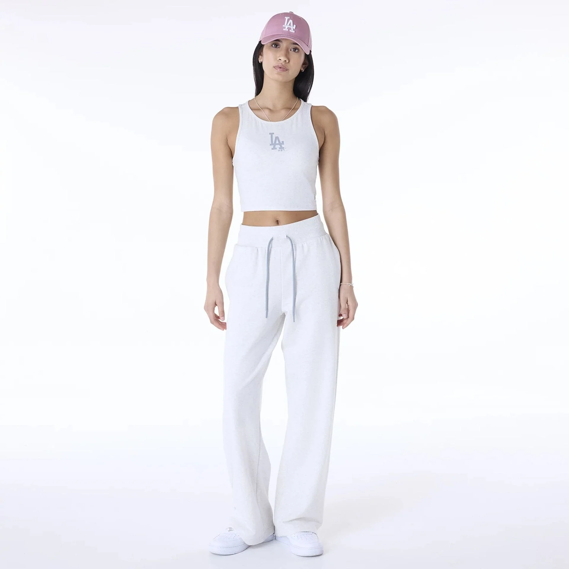 LA Dodgers Womens MLB League Essential Pastel Grey Vest - Image 5