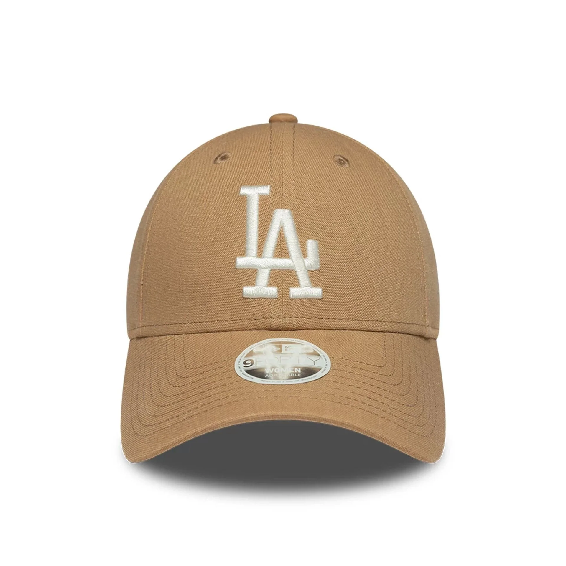 LA Dodgers Womens MLB Linen Dark Beige 9FORTY Adjustable Cap - Image 2