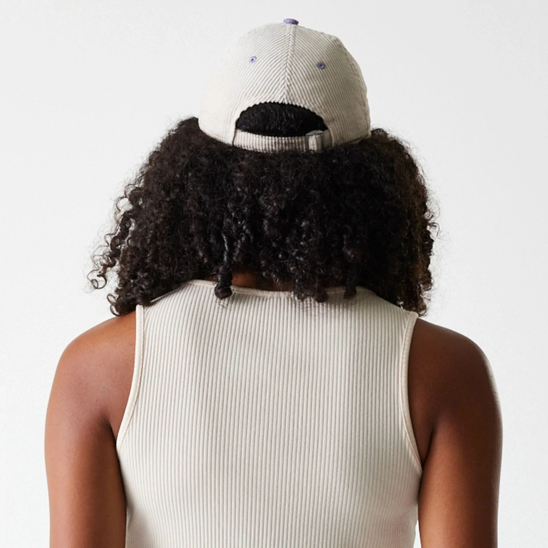 LA Dodgers Womens MLB Rib Light Beige Rib Tank Top - Image 4