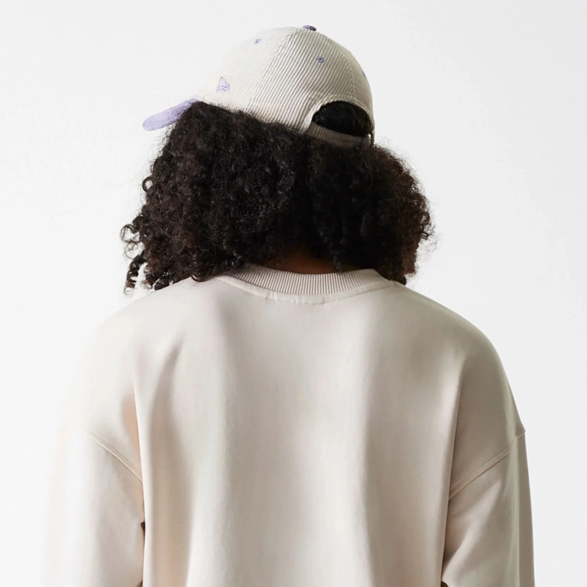 LA Dodgers Womens MLB Tonal Graphic Light Beige Oversized Crew Neck Sweater - Image 7