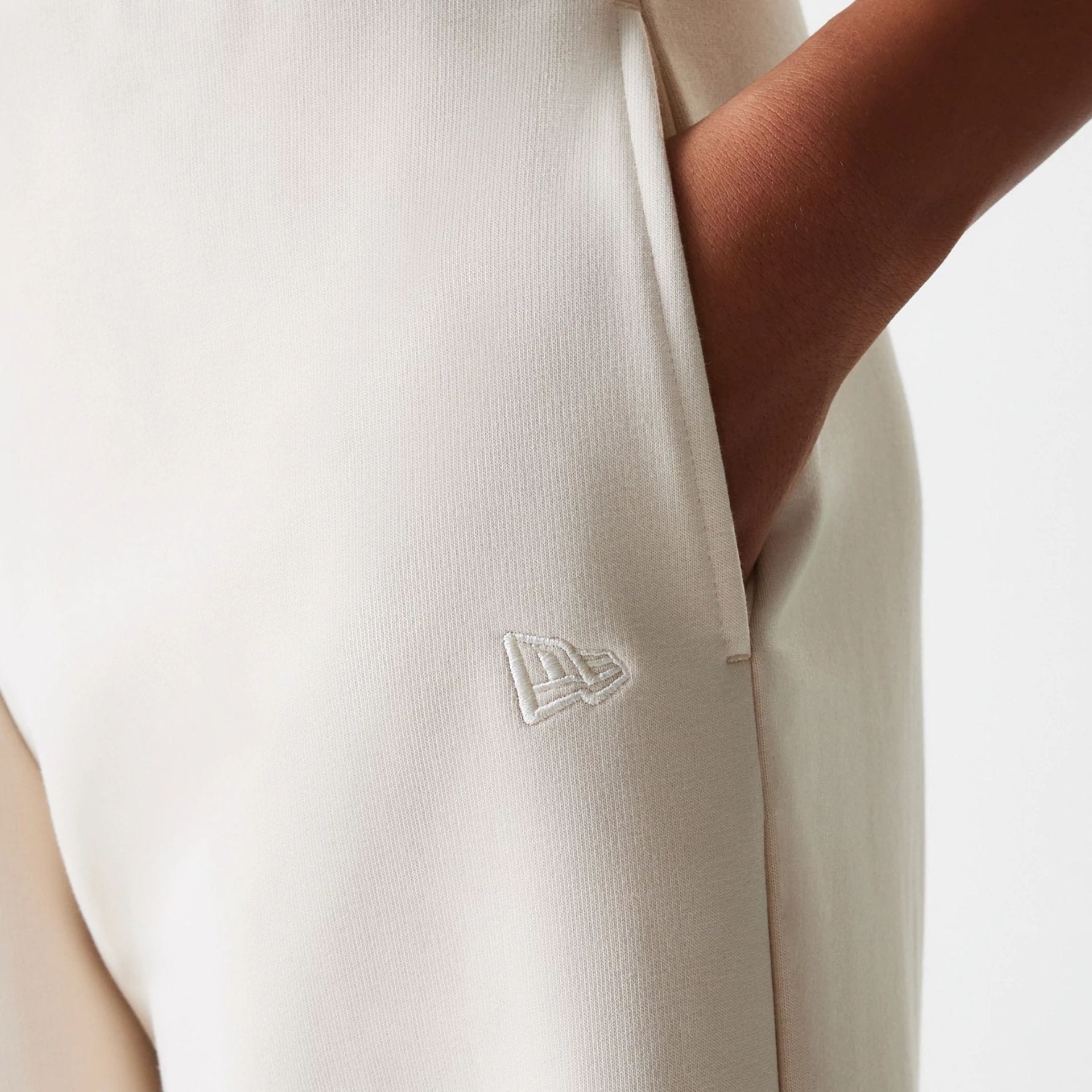 LA Dodgers Womens MLB Tonal Light Beige Straight Leg Joggers - Image 4