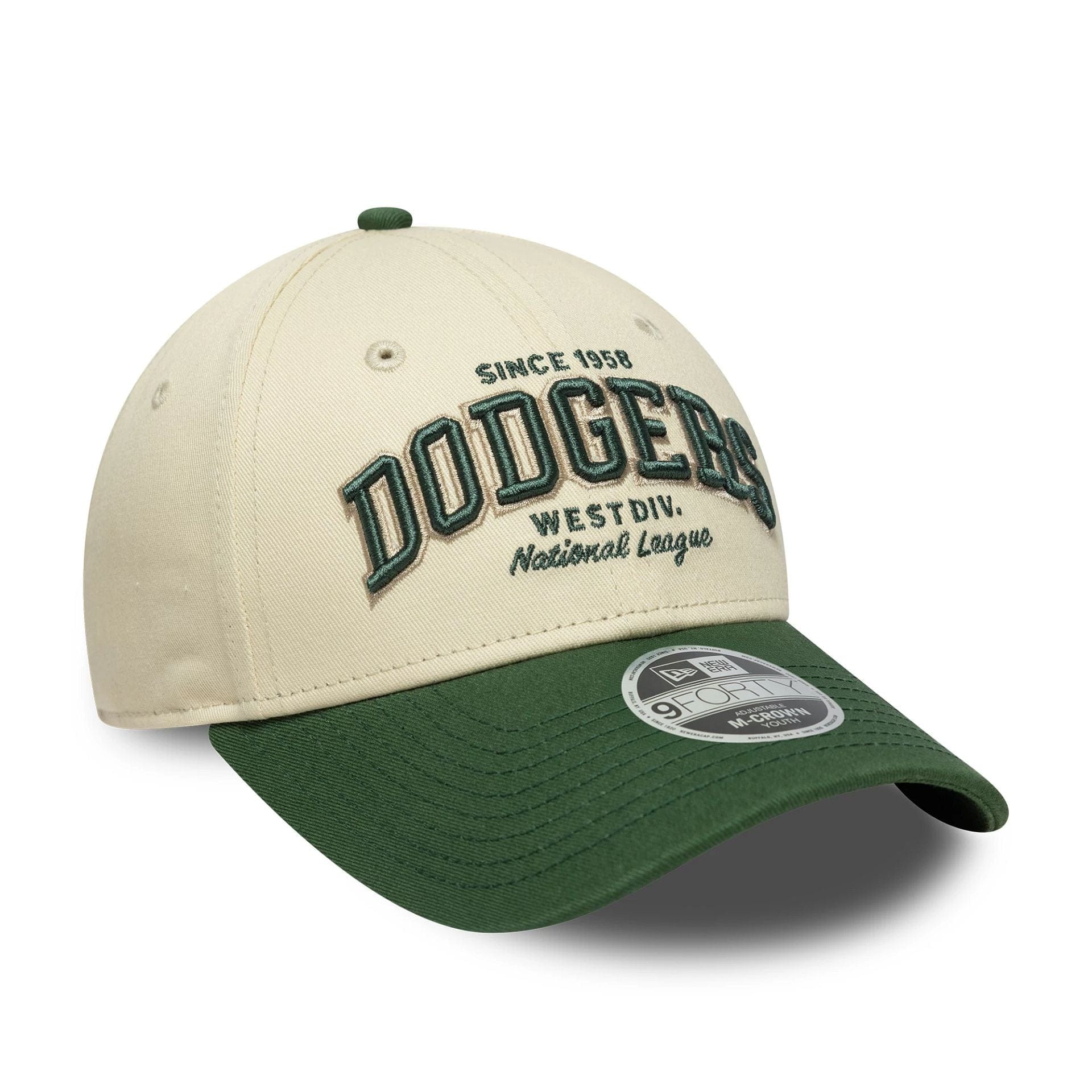 LA Dodgers Youth MLB Wordmark Dark Green 9FORTY M-Crown Cap - Image 3