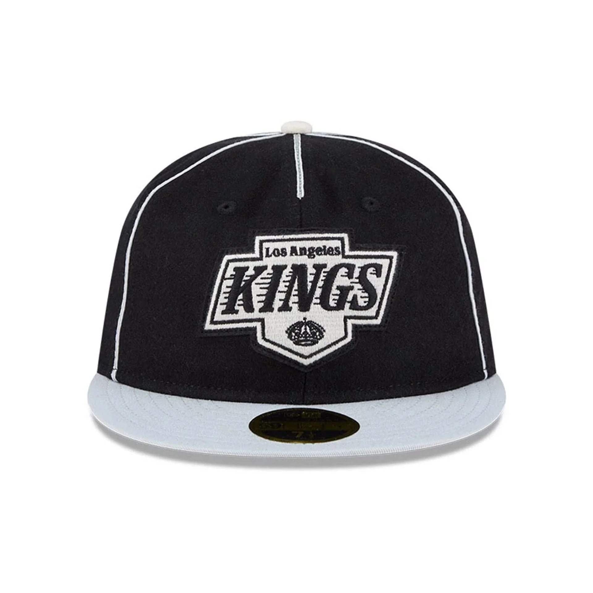 LA Kings NHL Felt Logo Black Retro Crown 59FIFTY Fitted Cap - Image 3