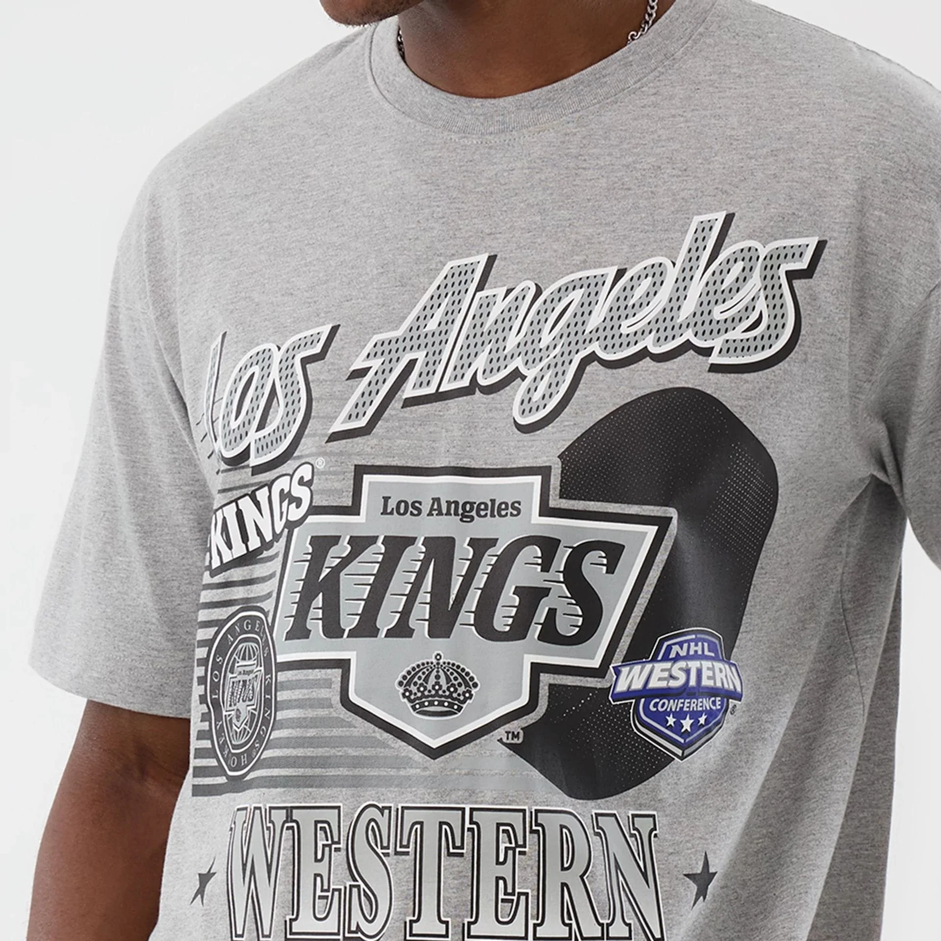 LA Kings NHL Sport Classic Grey T-Shirt - Image 3