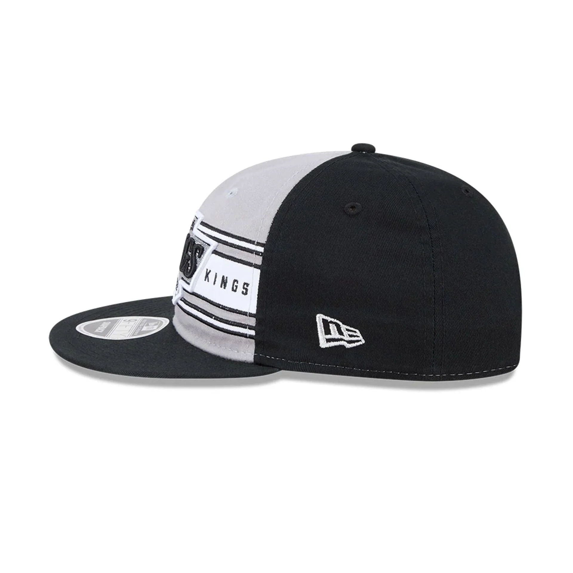 LA Kings NHL Team Stripes Black Retro Crown 9FIFTY Adjustable Cap - Image 5