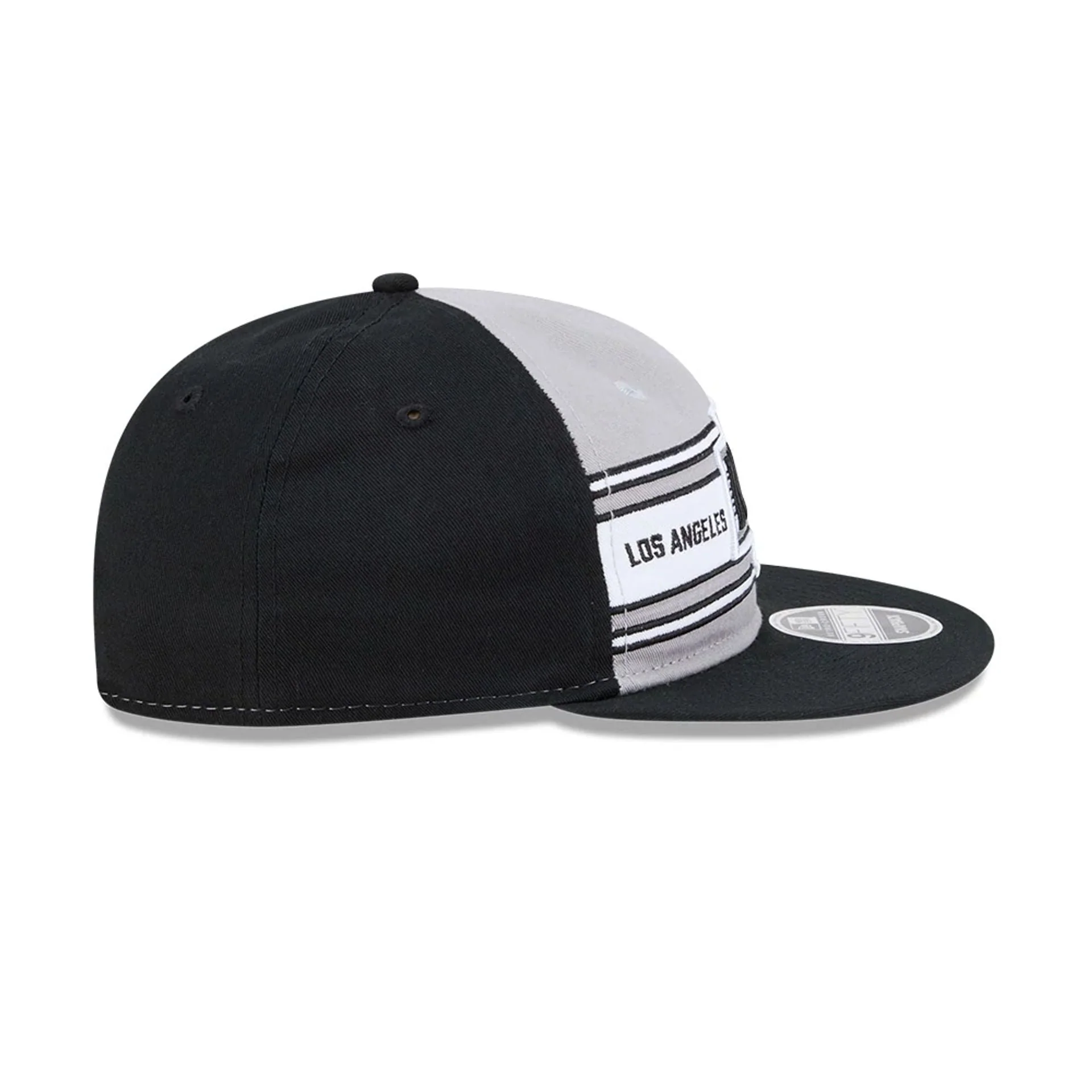 LA Kings NHL Team Stripes Black Retro Crown 9FIFTY Adjustable Cap - Image 6