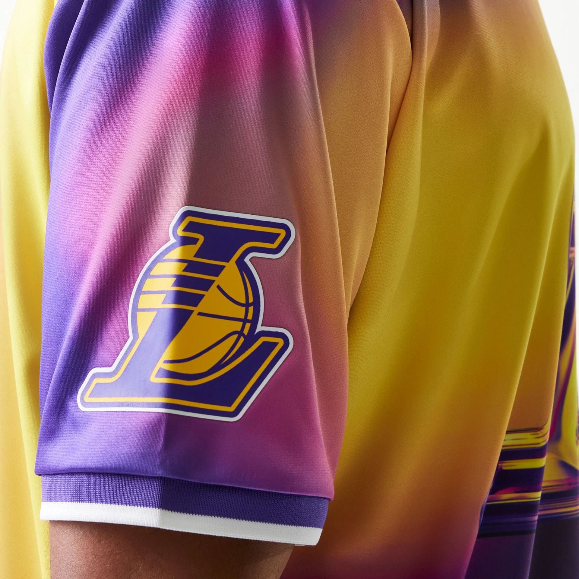 LA Lakers NBA All Over Print Purple T-Shirt - Image 6
