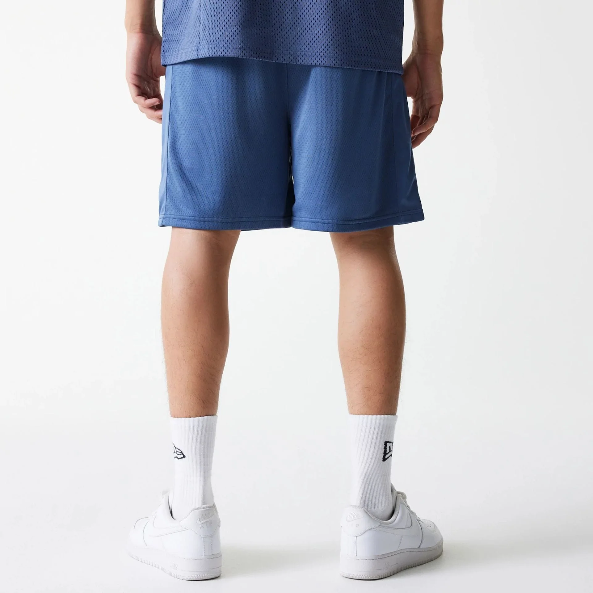 LA Lakers NBA Arch Graphic Dark Blue Mesh Shorts - Image 2