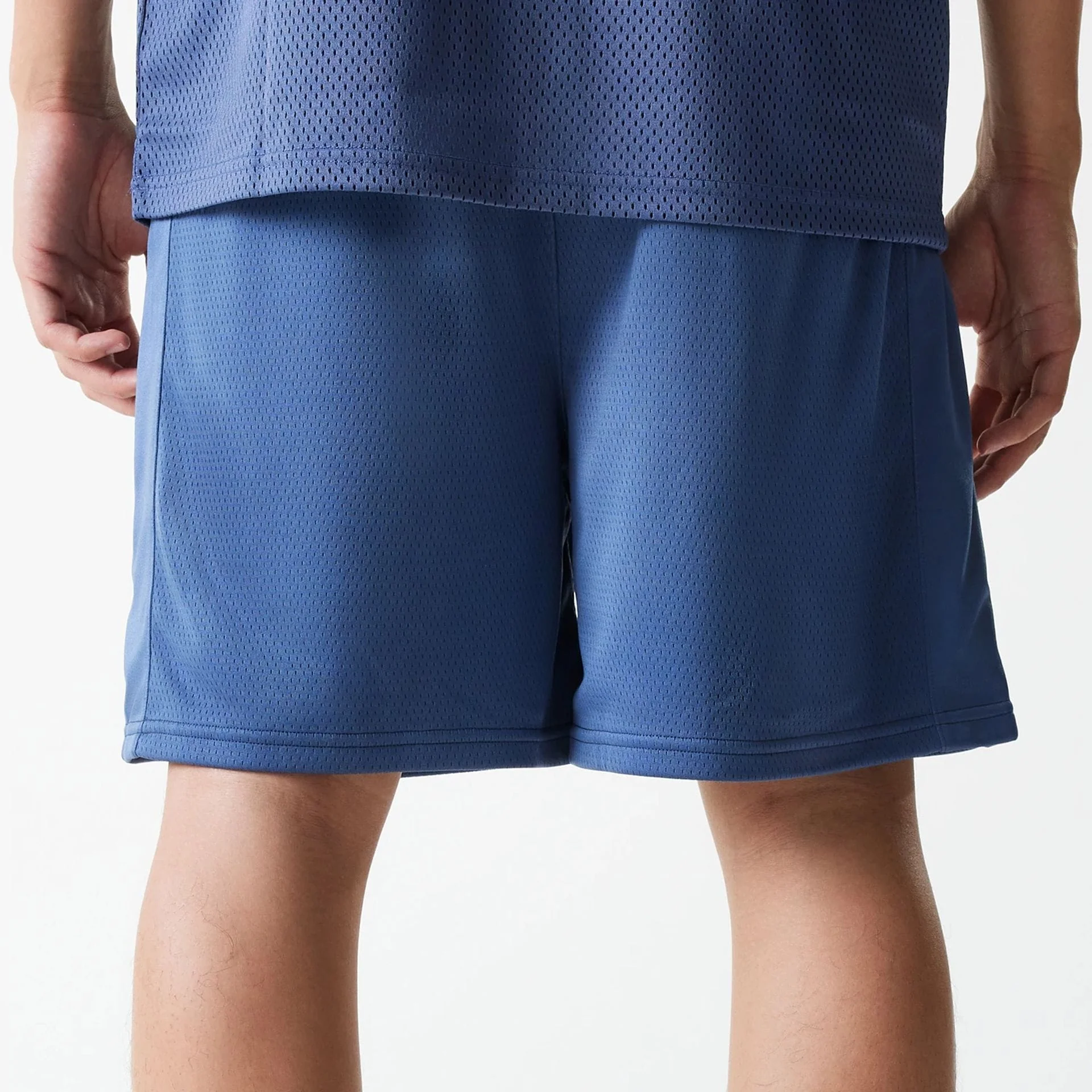 LA Lakers NBA Arch Graphic Dark Blue Mesh Shorts - Image 7