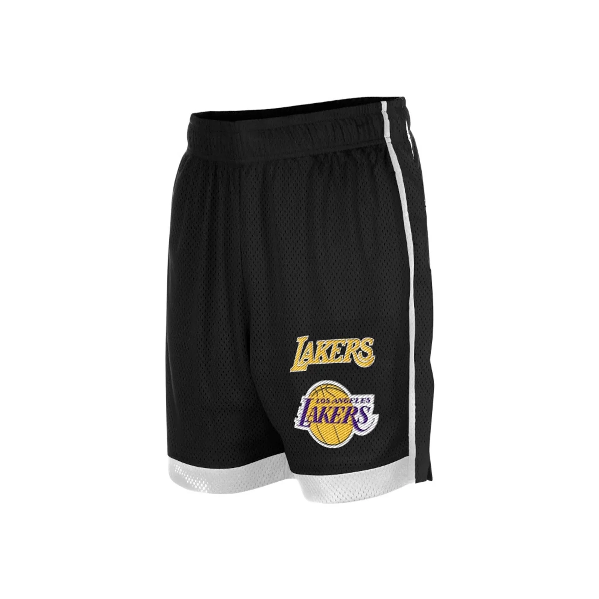 LA Lakers NBA Black Mesh Shorts - Image 2
