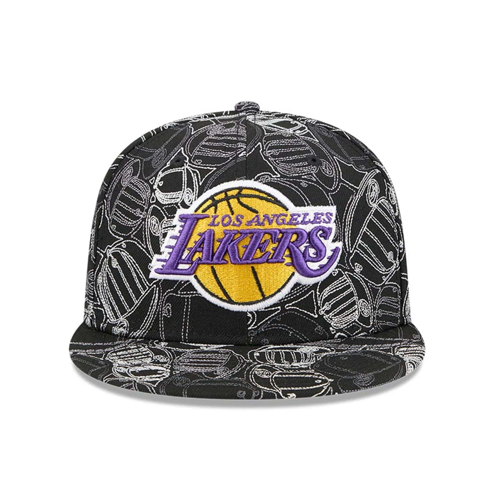 LA Lakers NBA Cap Scramble Black 59FIFTY Fitted Cap - Image 3