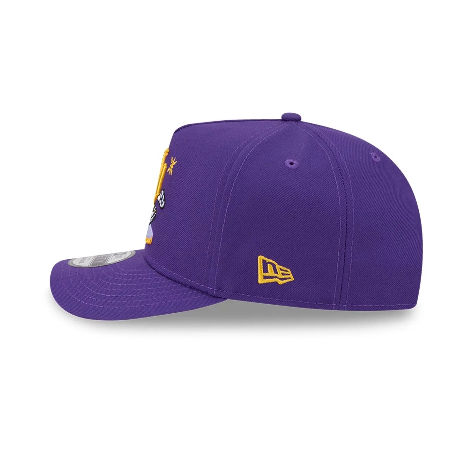 LA Lakers NBA Cartoon Purple 9FIFTY A-Frame Snapback Adjustable Cap - Image 6
