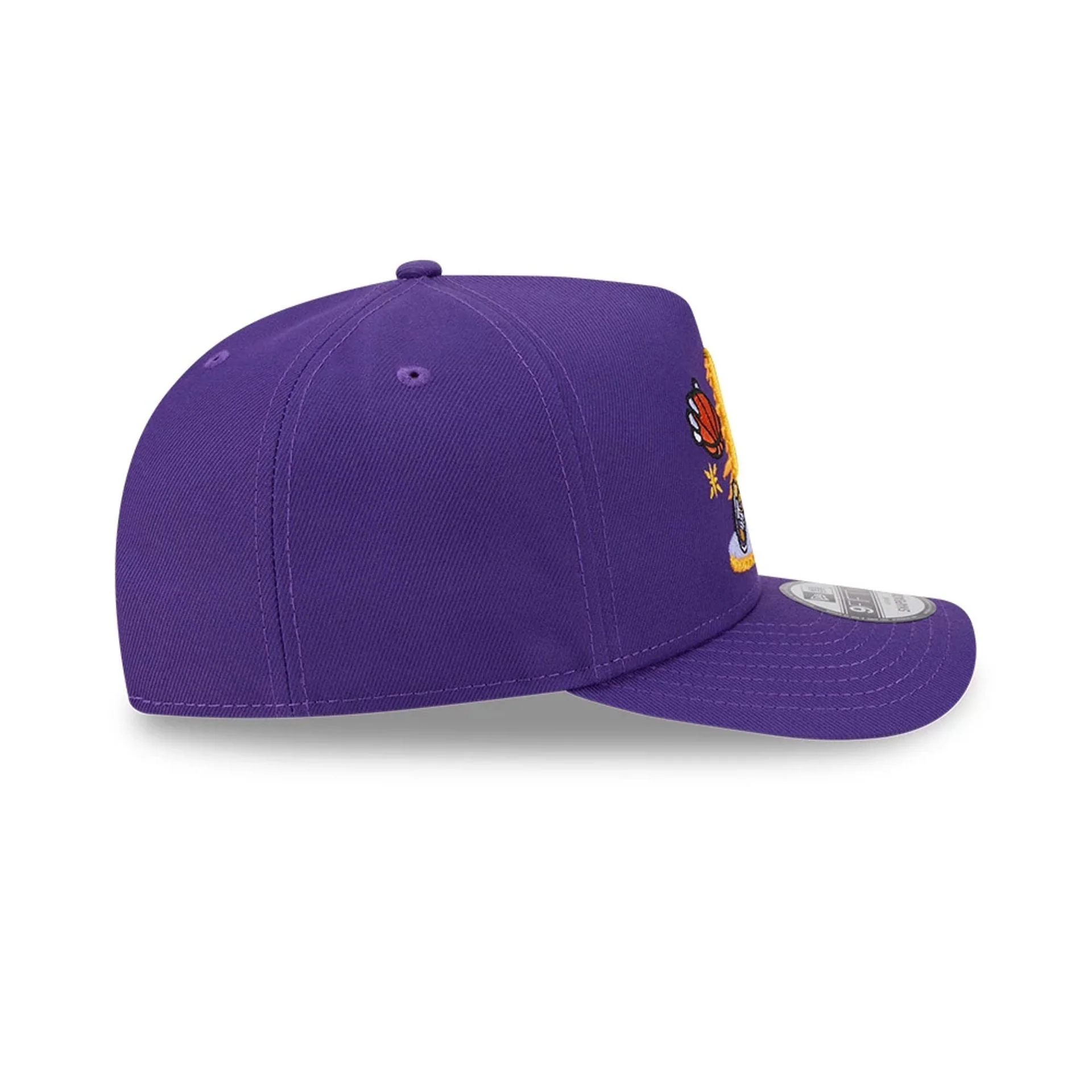 LA Lakers NBA Cartoon Purple 9FIFTY A-Frame Snapback Adjustable Cap - Image 7