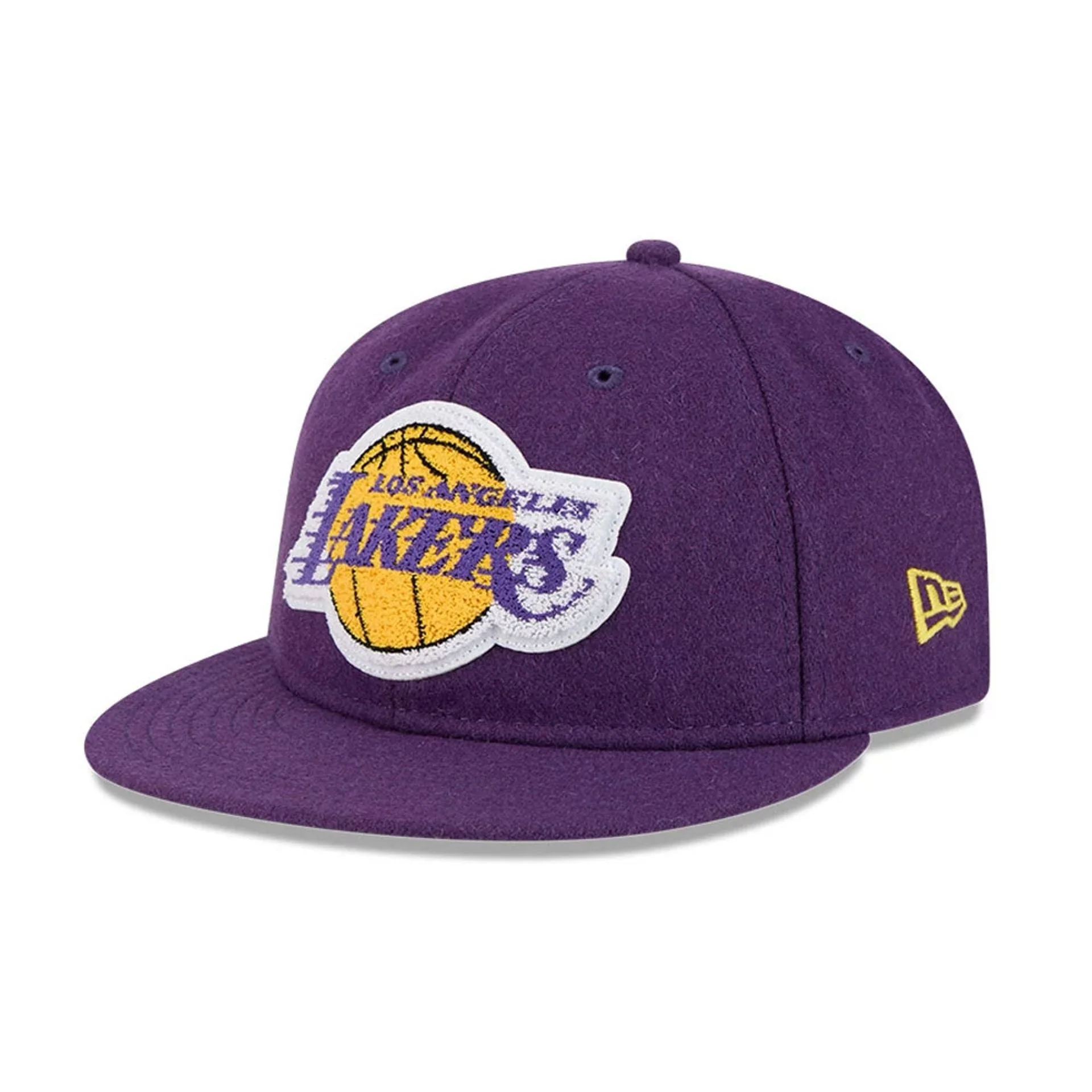 LA Lakers NBA Chenille Woven Purple Retro Crown 9FIFTY Adjustable Cap - Image 5