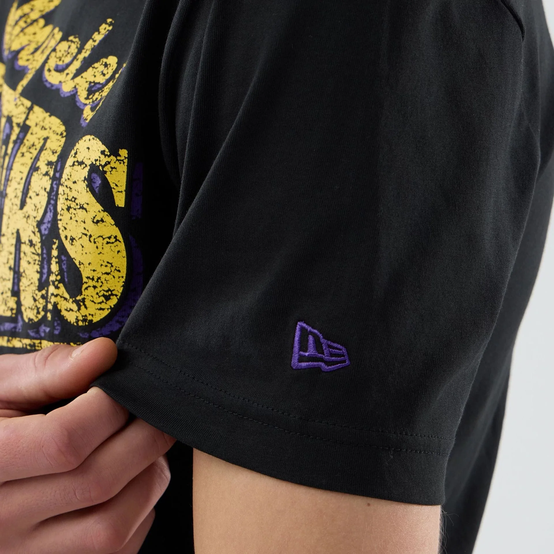 LA Lakers NBA City Edition Black T-Shirt - Image 3