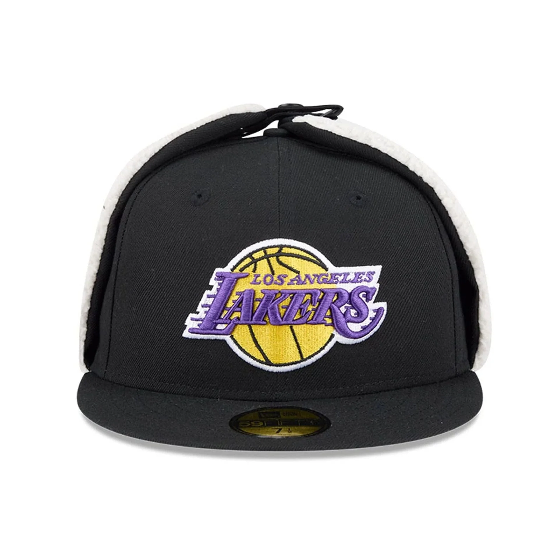 LA Lakers NBA Classic Black Dogear 59FIFTY Fitted Cap - Image 3