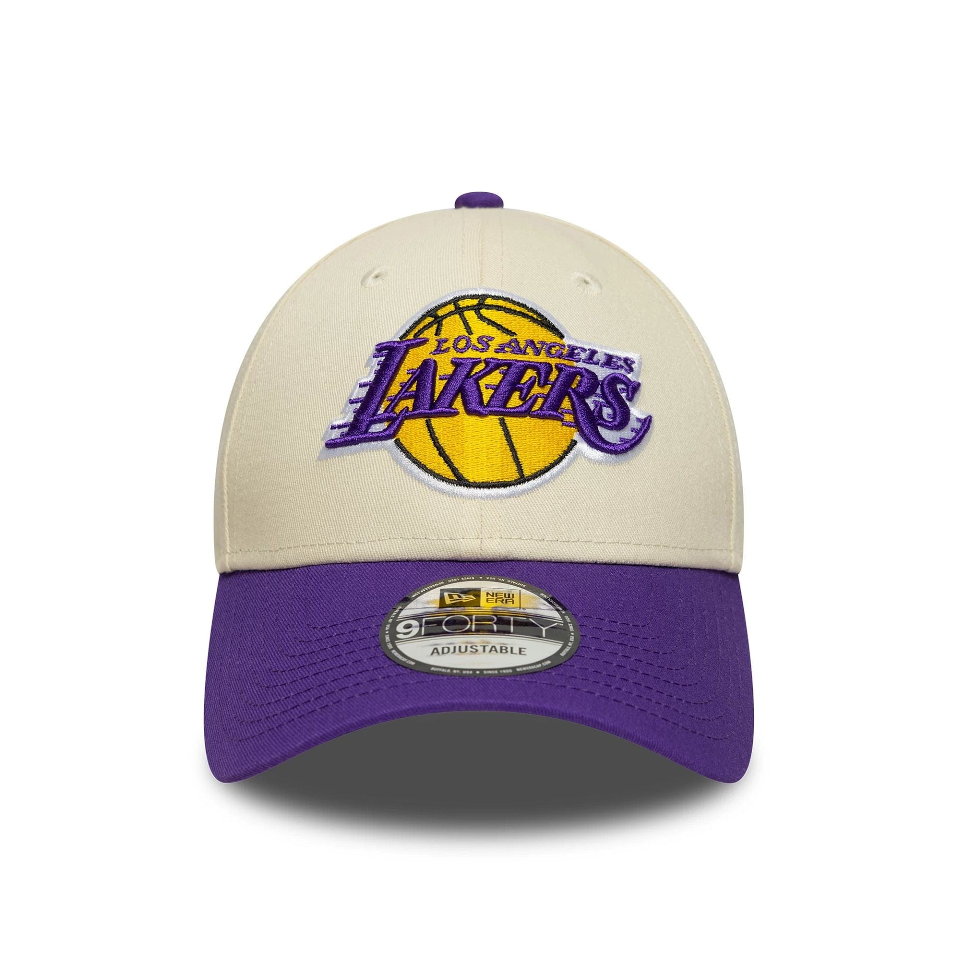 LA Lakers NBA Colour Block Cream 9FORTY Cap - Image 2