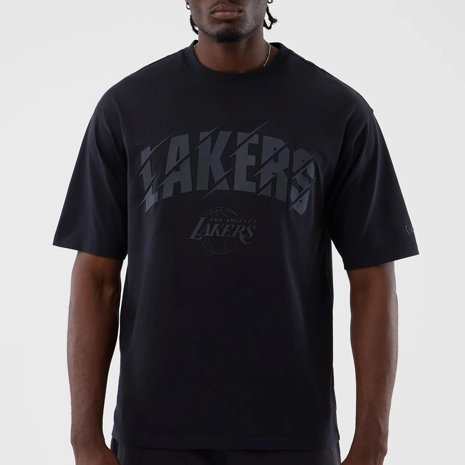 LA Lakers NBA Core Plus Navy Oversized T-Shirt - Image 3