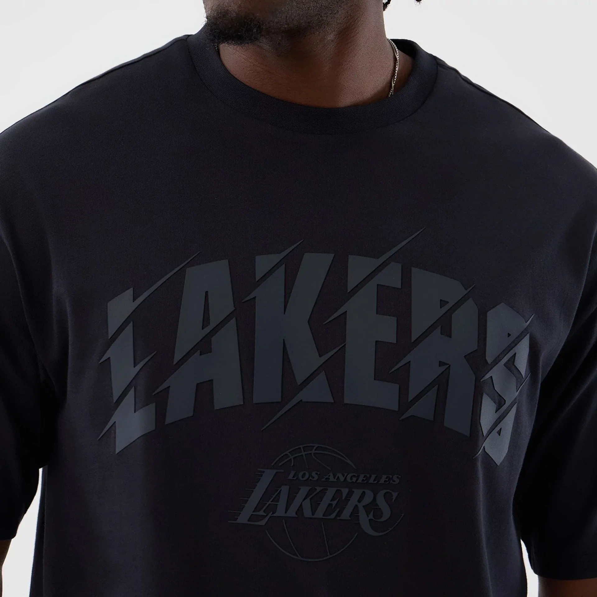 LA Lakers NBA Core Plus Navy Oversized T-Shirt - Image 4