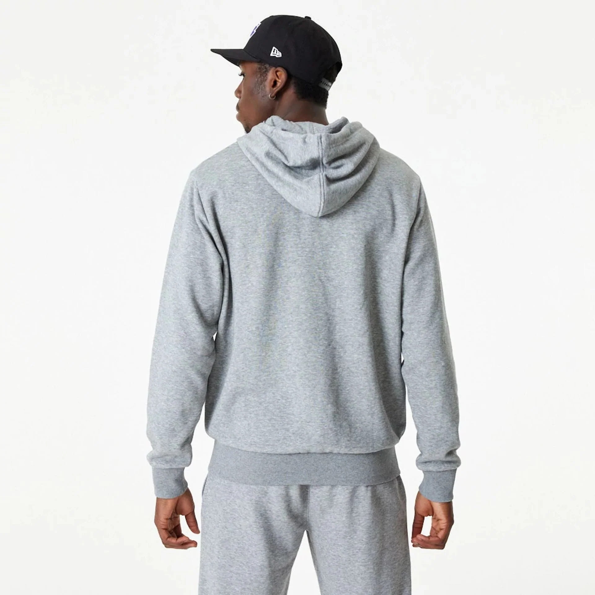 LA Lakers NBA Essential Grey Full Zip Hoodie - Image 5