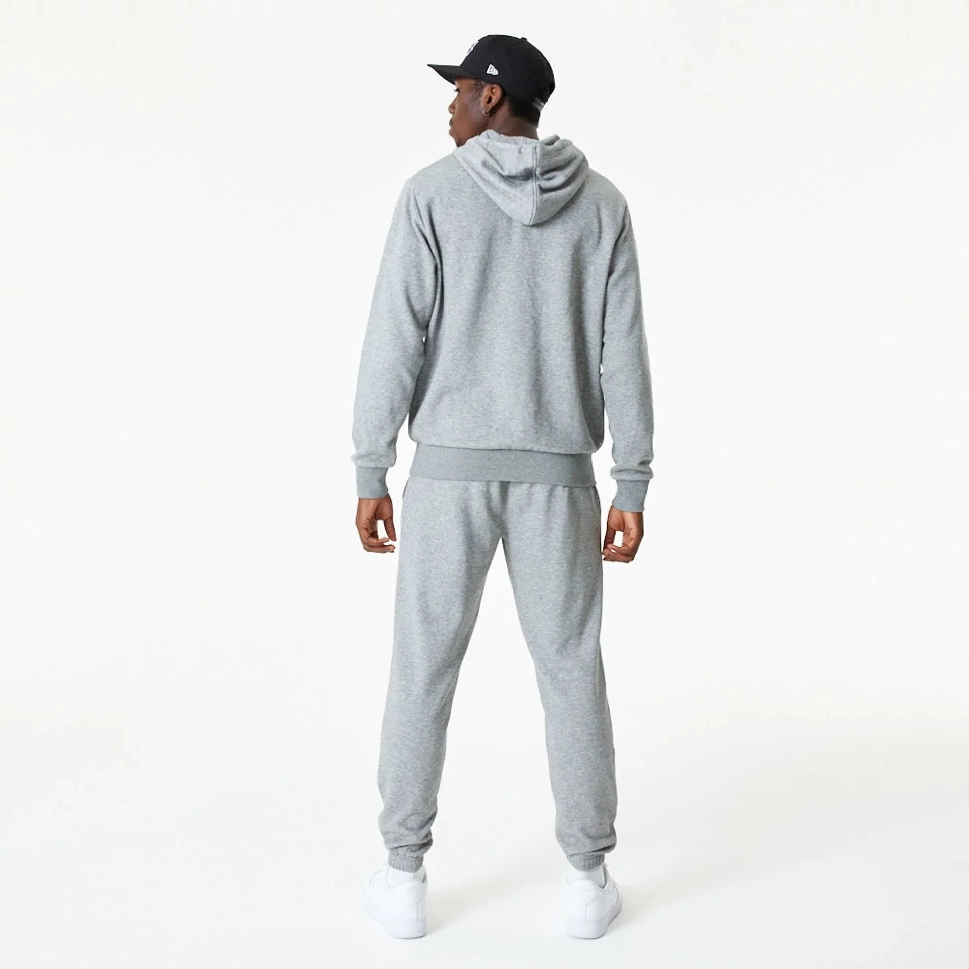 LA Lakers NBA Essential Grey Full Zip Hoodie - Image 7