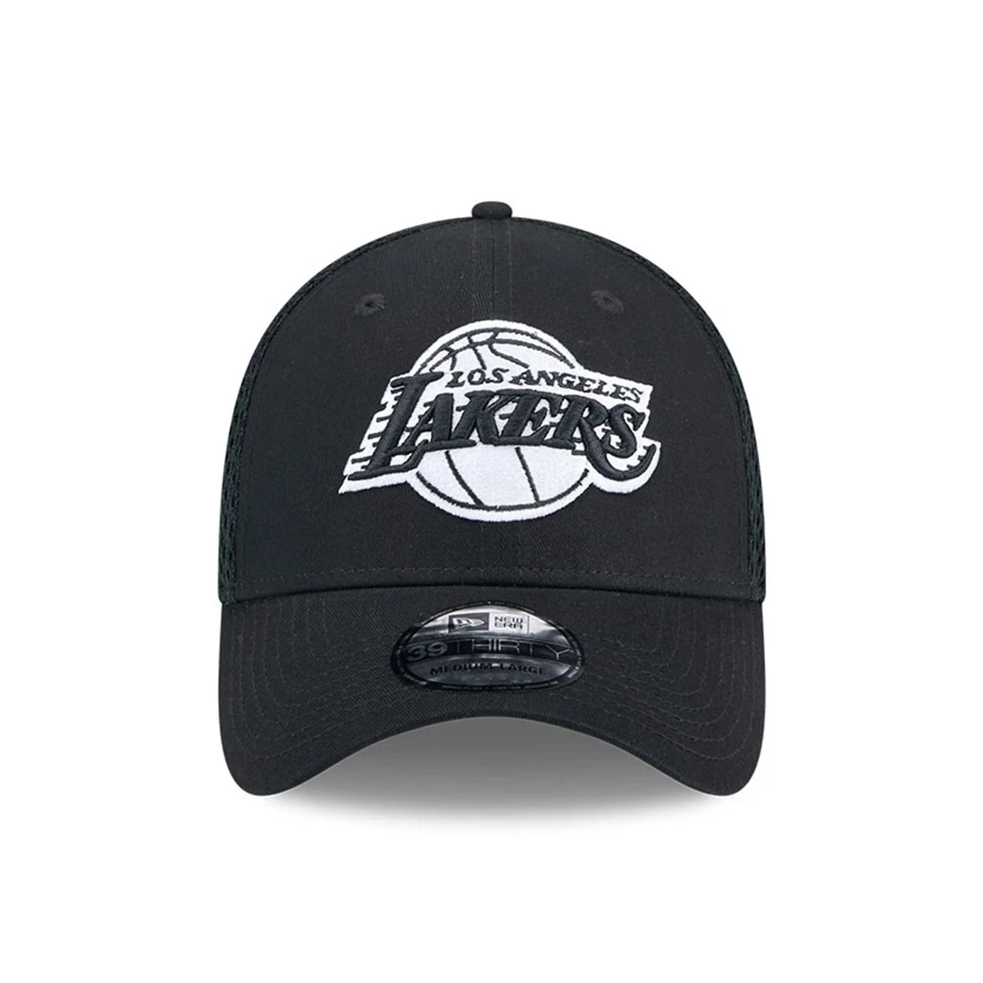 LA Lakers NBA Evergreen Neo Black 39THIRTY Stretch Fit Cap - Image 3