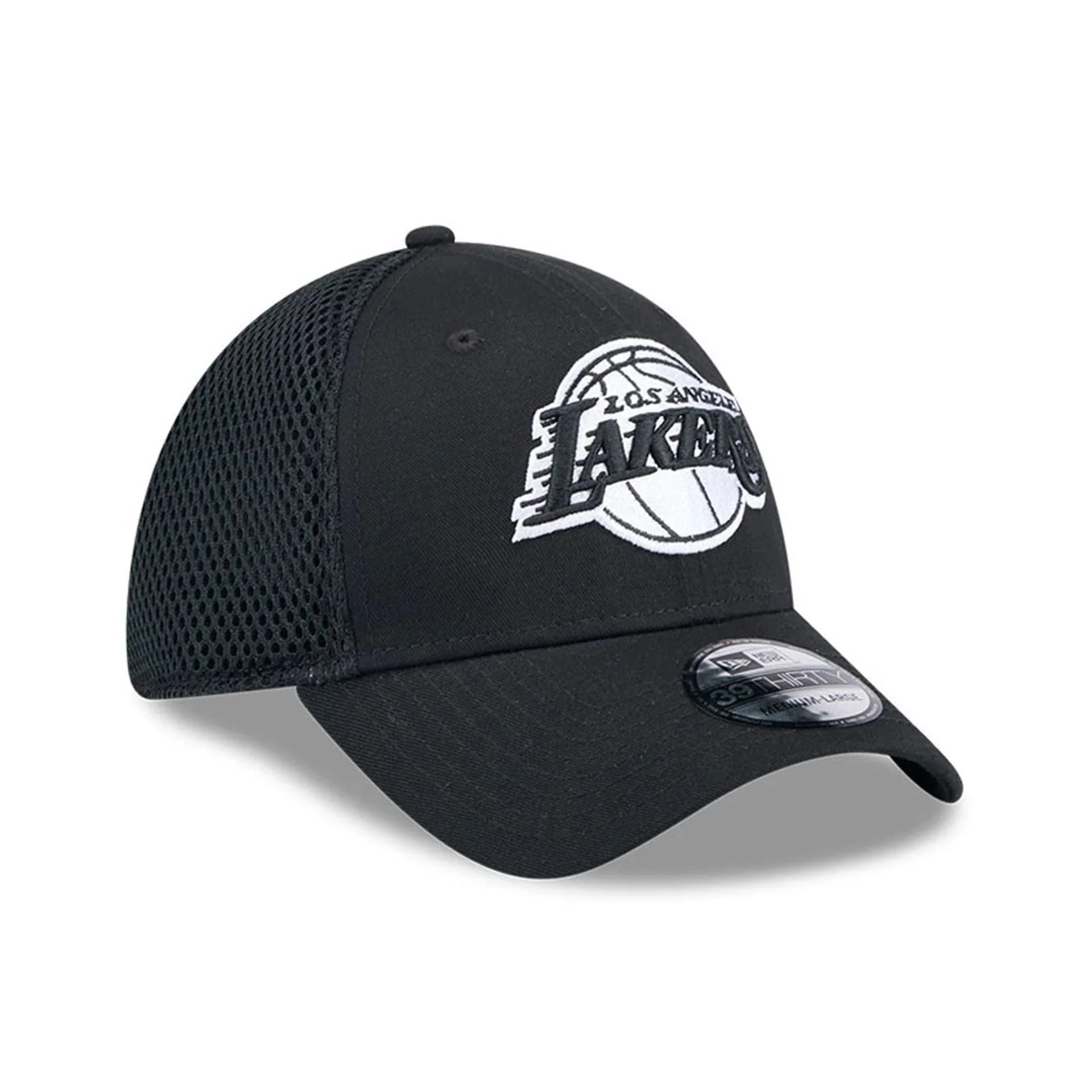 LA Lakers NBA Evergreen Neo Black 39THIRTY Stretch Fit Cap - Image 4