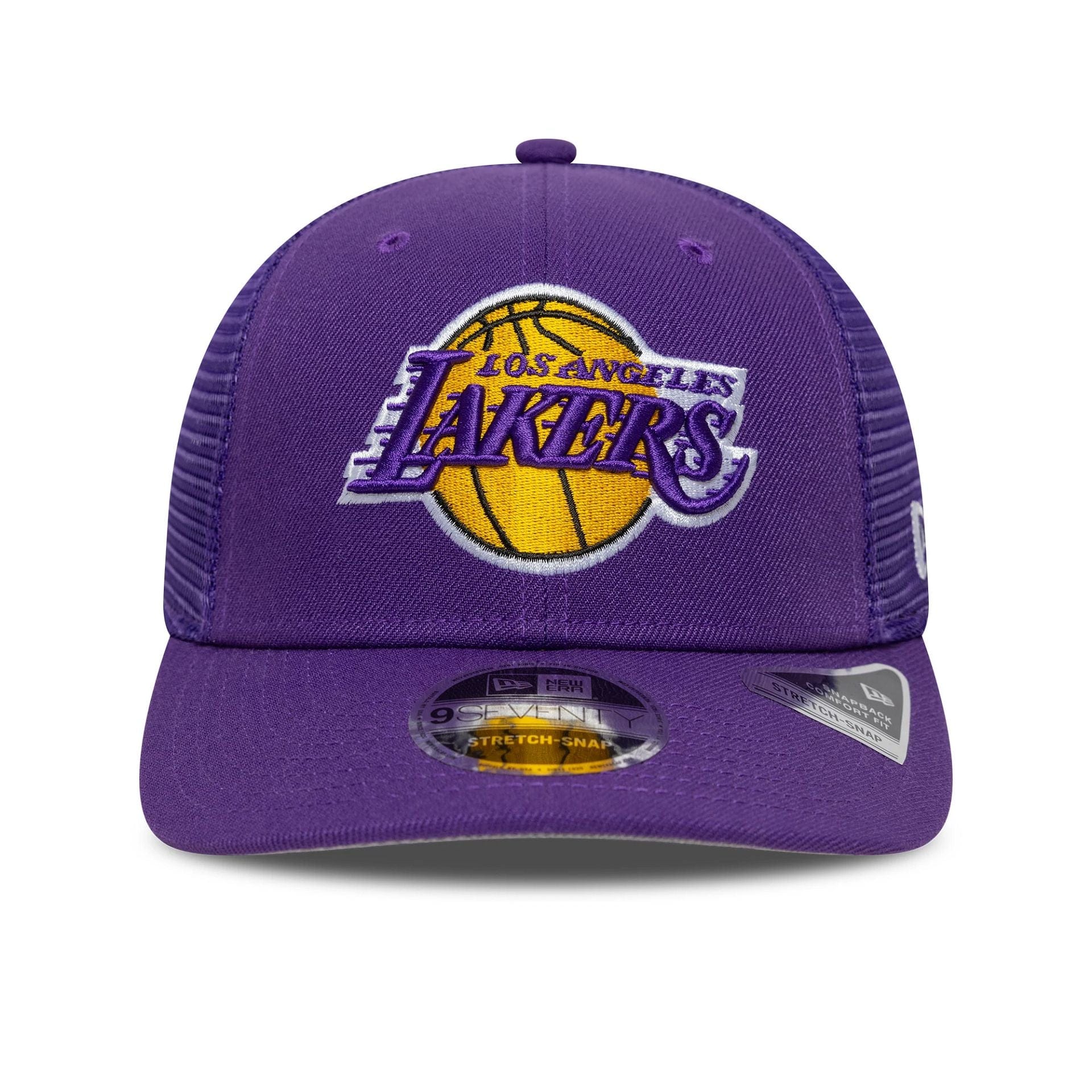 LA Lakers NBA Evergreen Purple 9SEVENTY Stretch Snap Adjustable Cap - Image 3