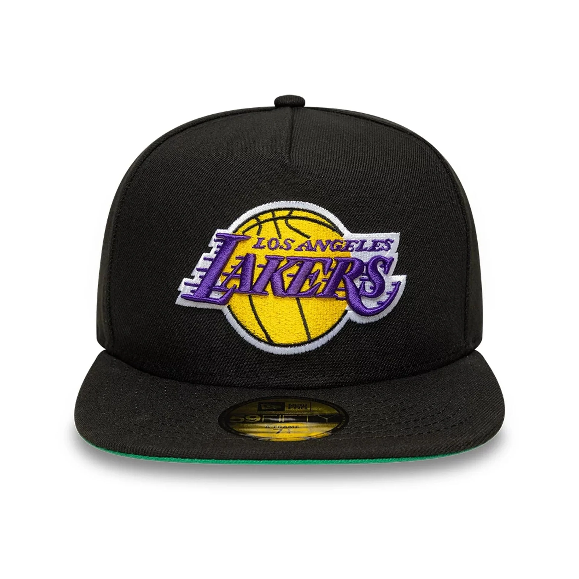 LA Lakers NBA Flat Black 59FIFTY A-Frame Fitted Cap - Image 3
