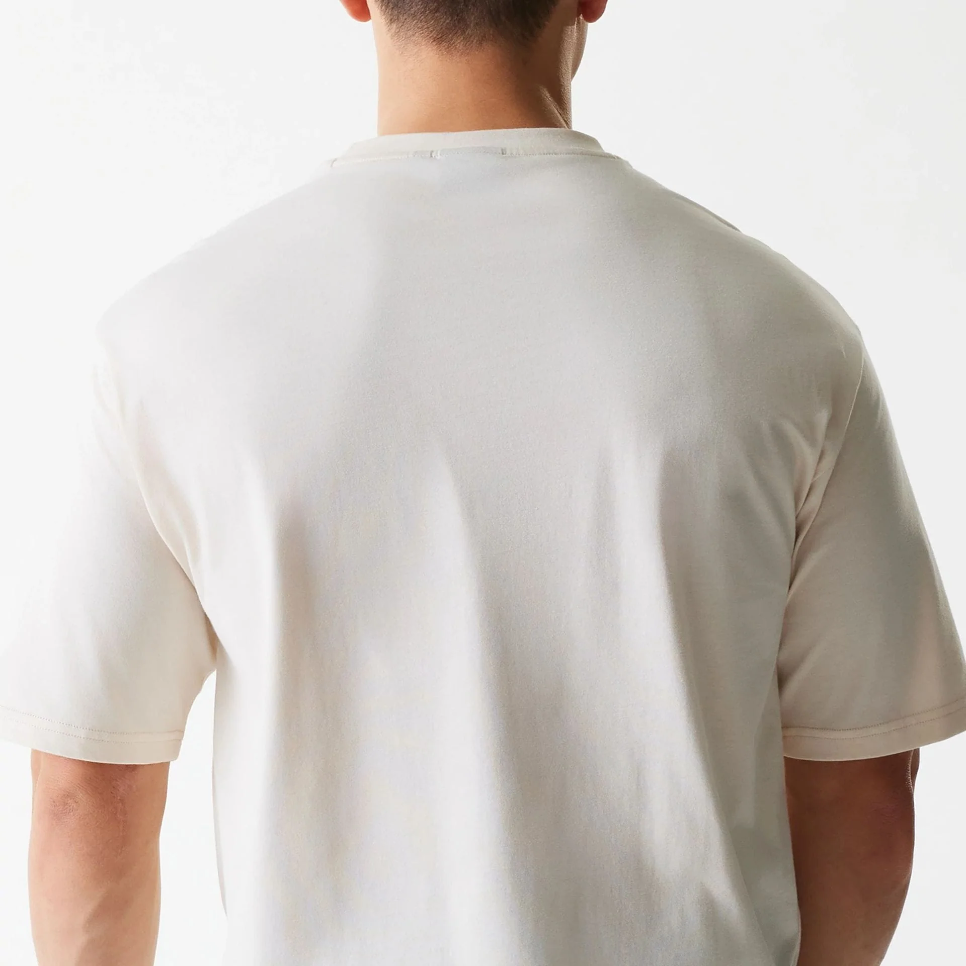 LA Lakers NBA Graphic Light Beige Oversized T-Shirt - Image 7