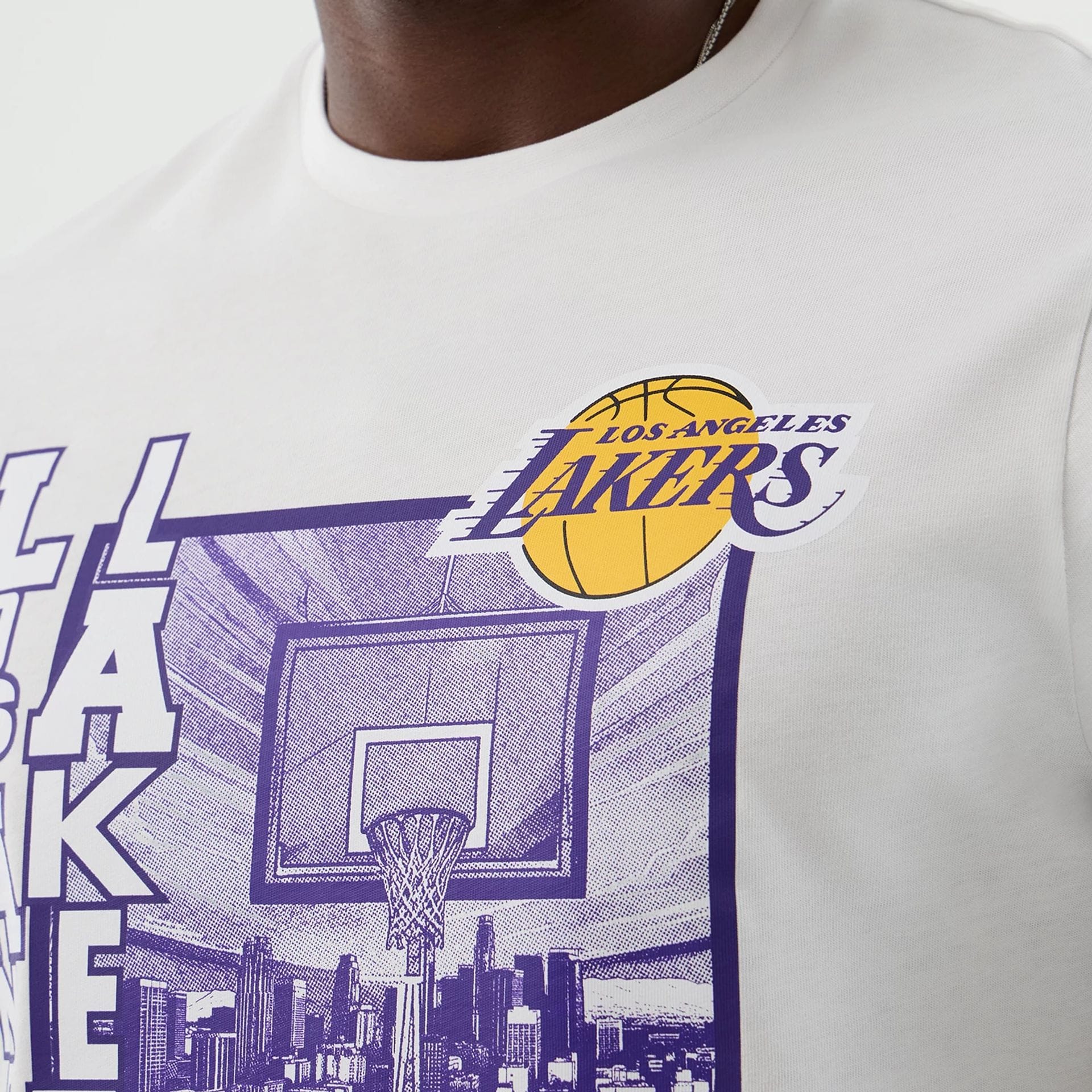 LA Lakers NBA Graphic White T-Shirt - Image 5